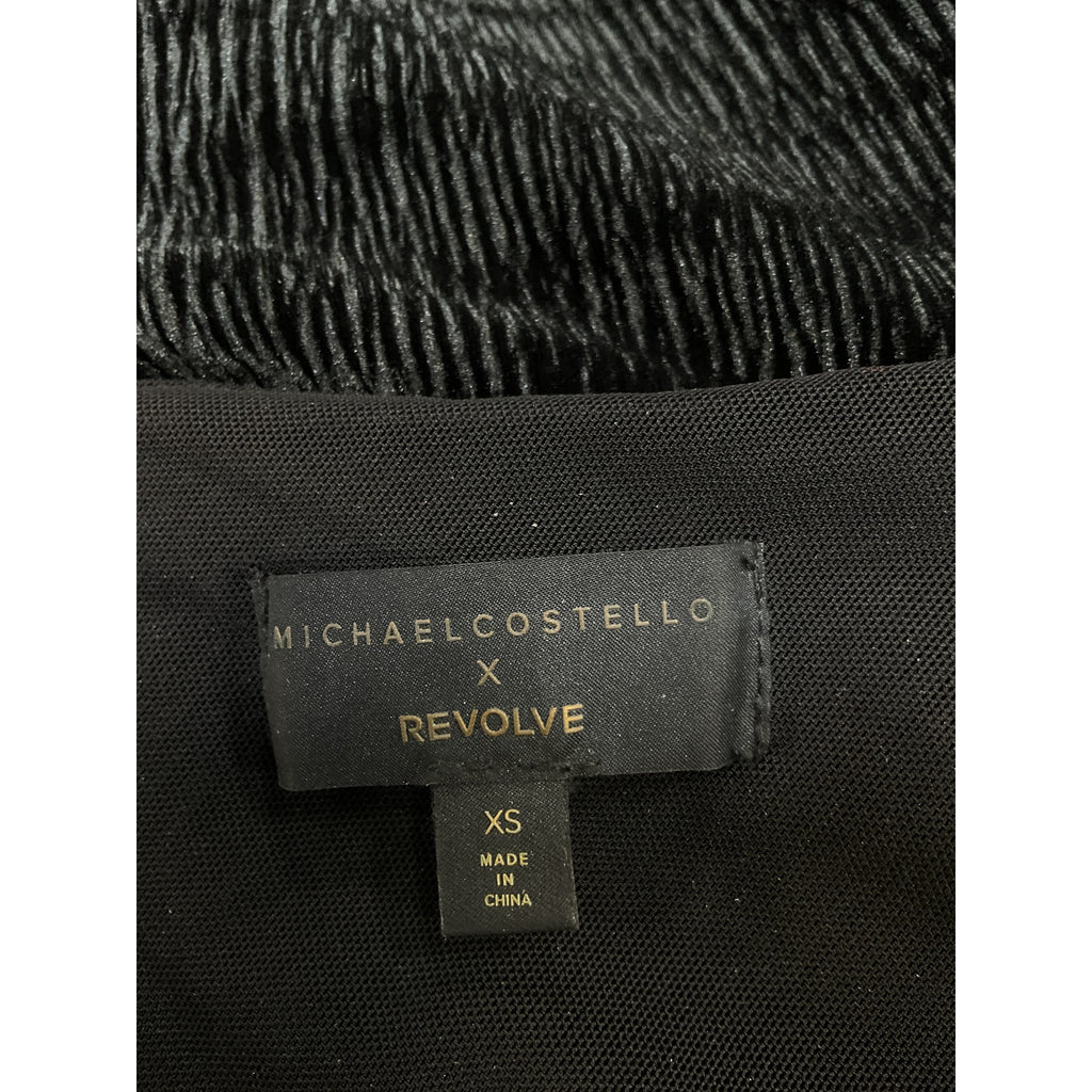 Michael Costello x Revolve'Tallulah' Black Polyester Mini Dress Size XS