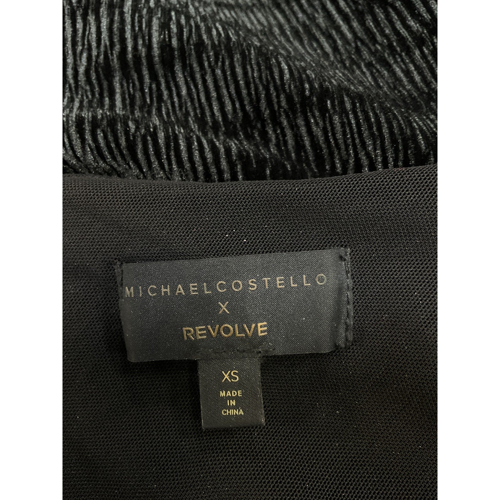 Michael Costello x Revolve'Tallulah' Black Polyester Mini Dress Size XS