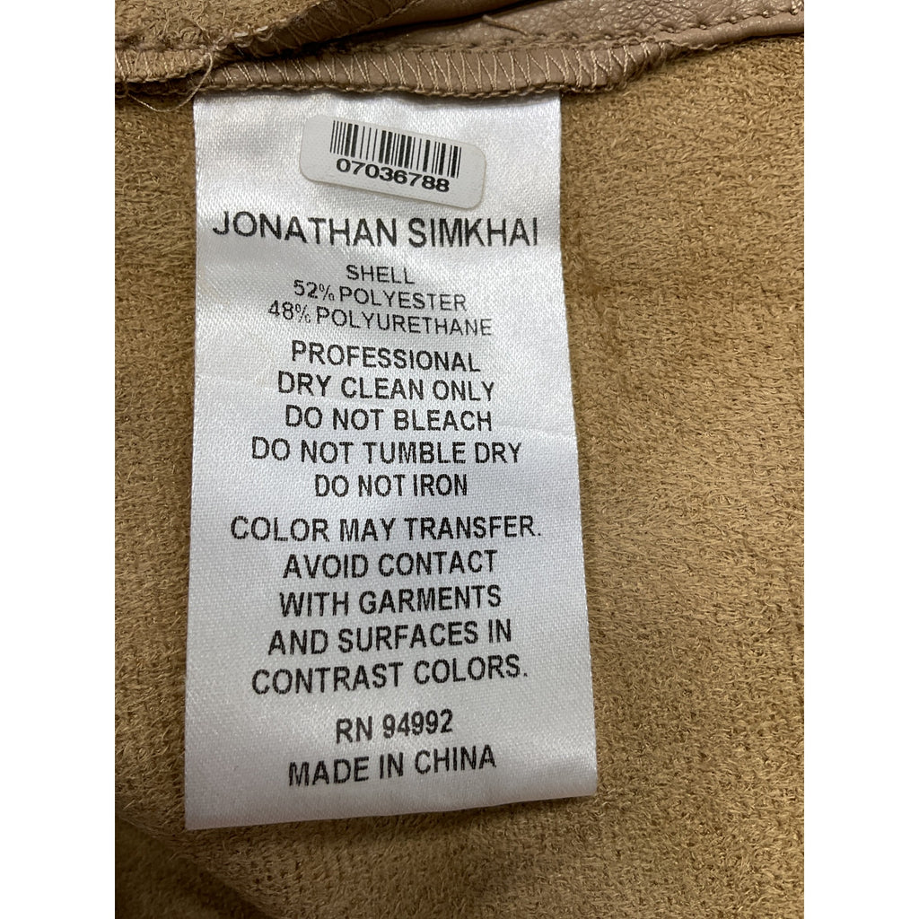 Simkhai 'Joselin' Tan Vegan Leather Shirt Size M