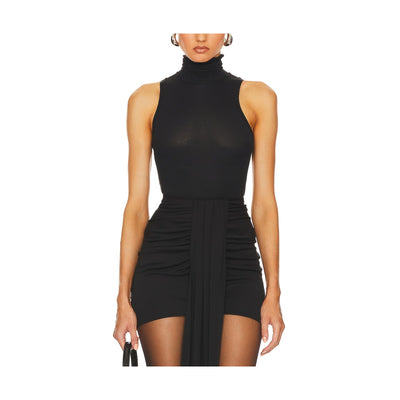 Helsa Classic Black Turtleneck Tank Top Size L