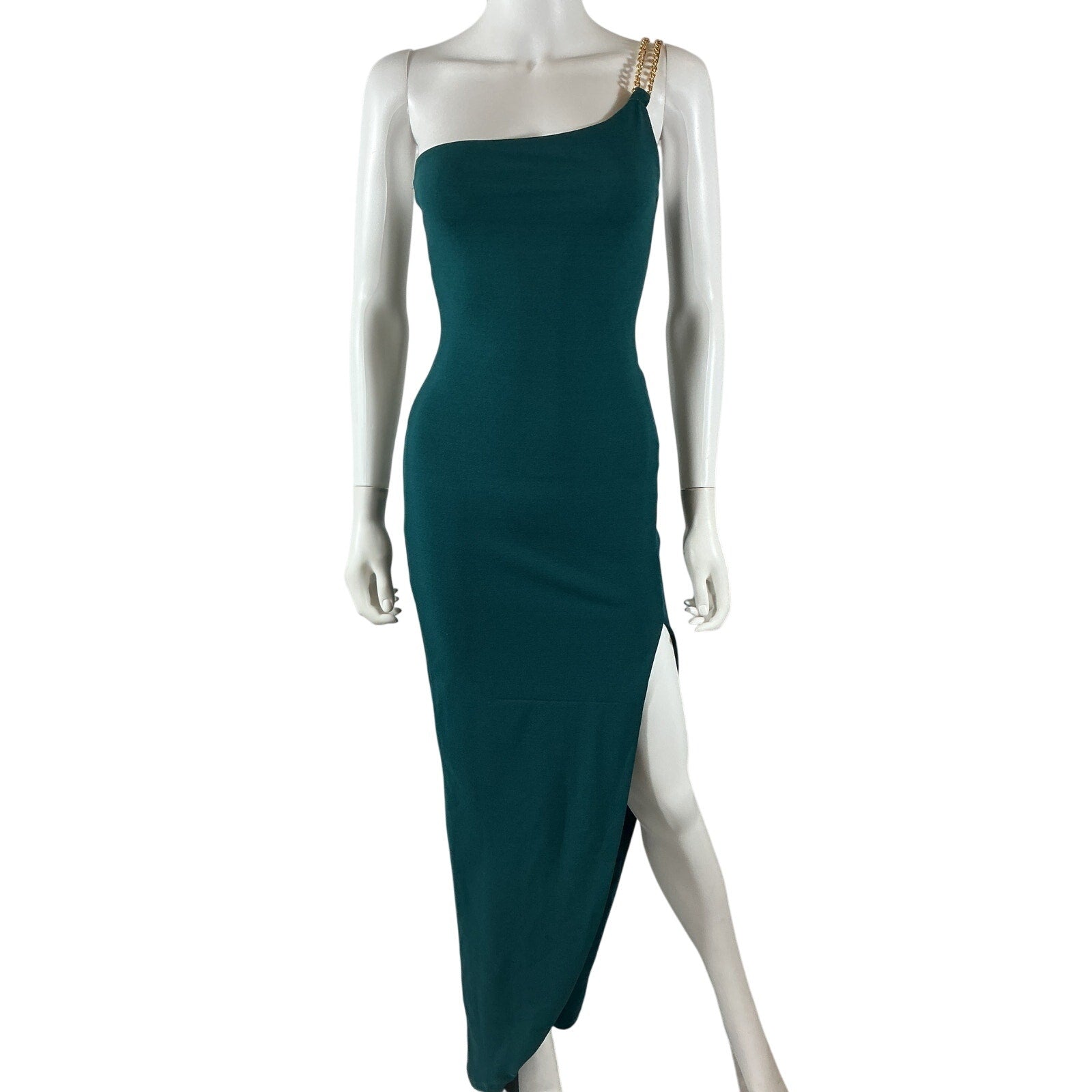 Nookie 'Estella' Green Polyester One Shoulder Gown Size XS