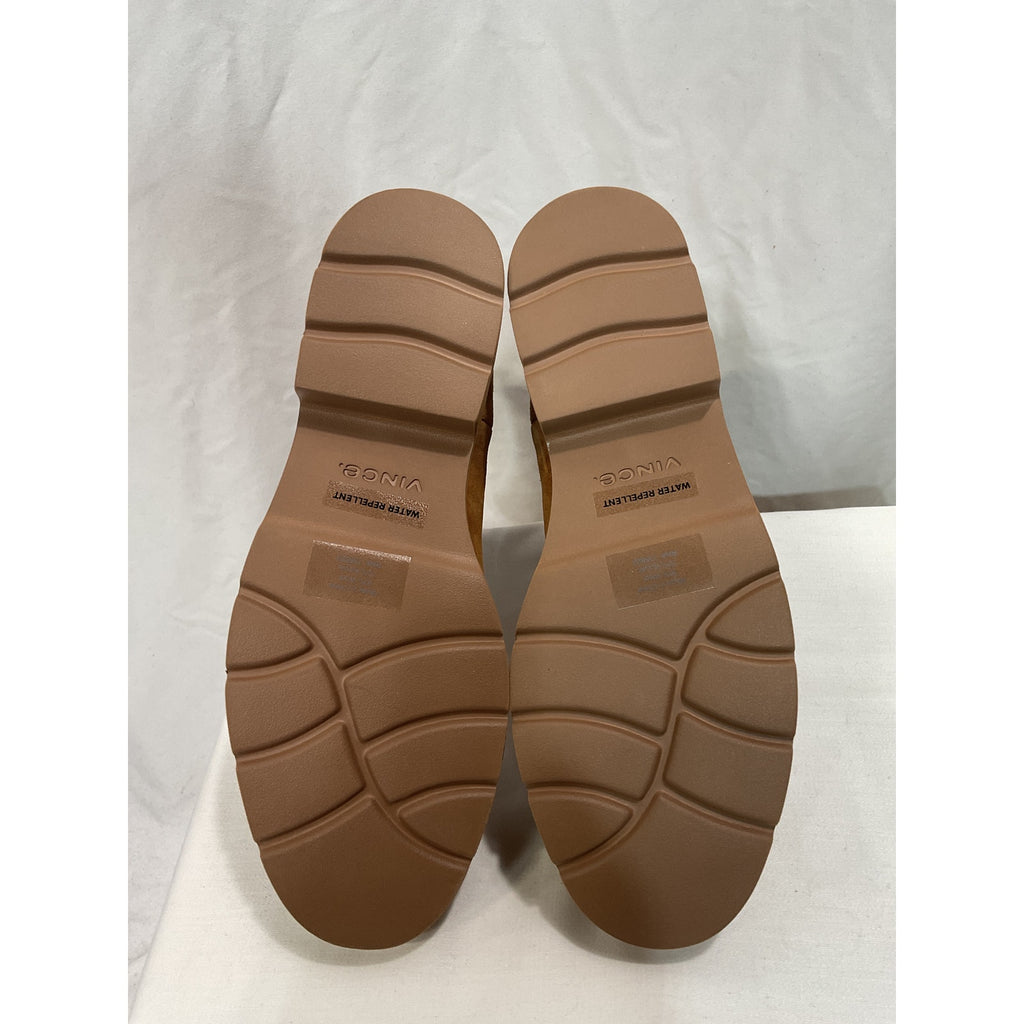 Vince 'Rue' Tan Suede Leather Lug Boot Size 8