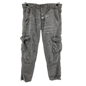 Nsf Distressed Pigment Black Painter Basquiat Cargo Pants Size 26