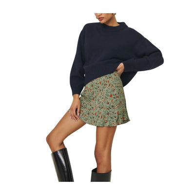 Reformation Floral Green Ponderosa Skirt Size XL