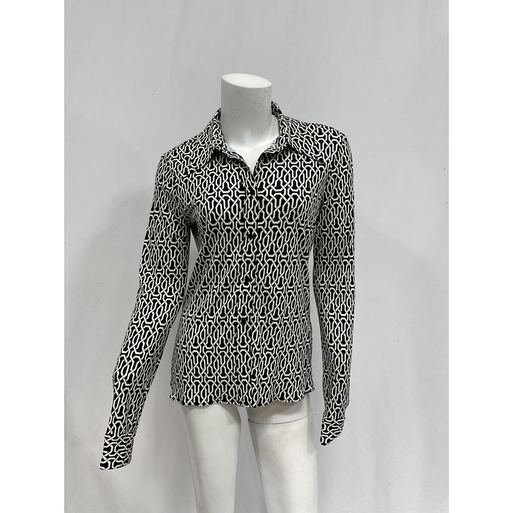 Nili Lotan 'Celestine' Black Shirt Size S