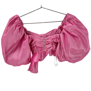 For Love & Lemons Ruffled Fuchsia Judith Blouse Size XXS