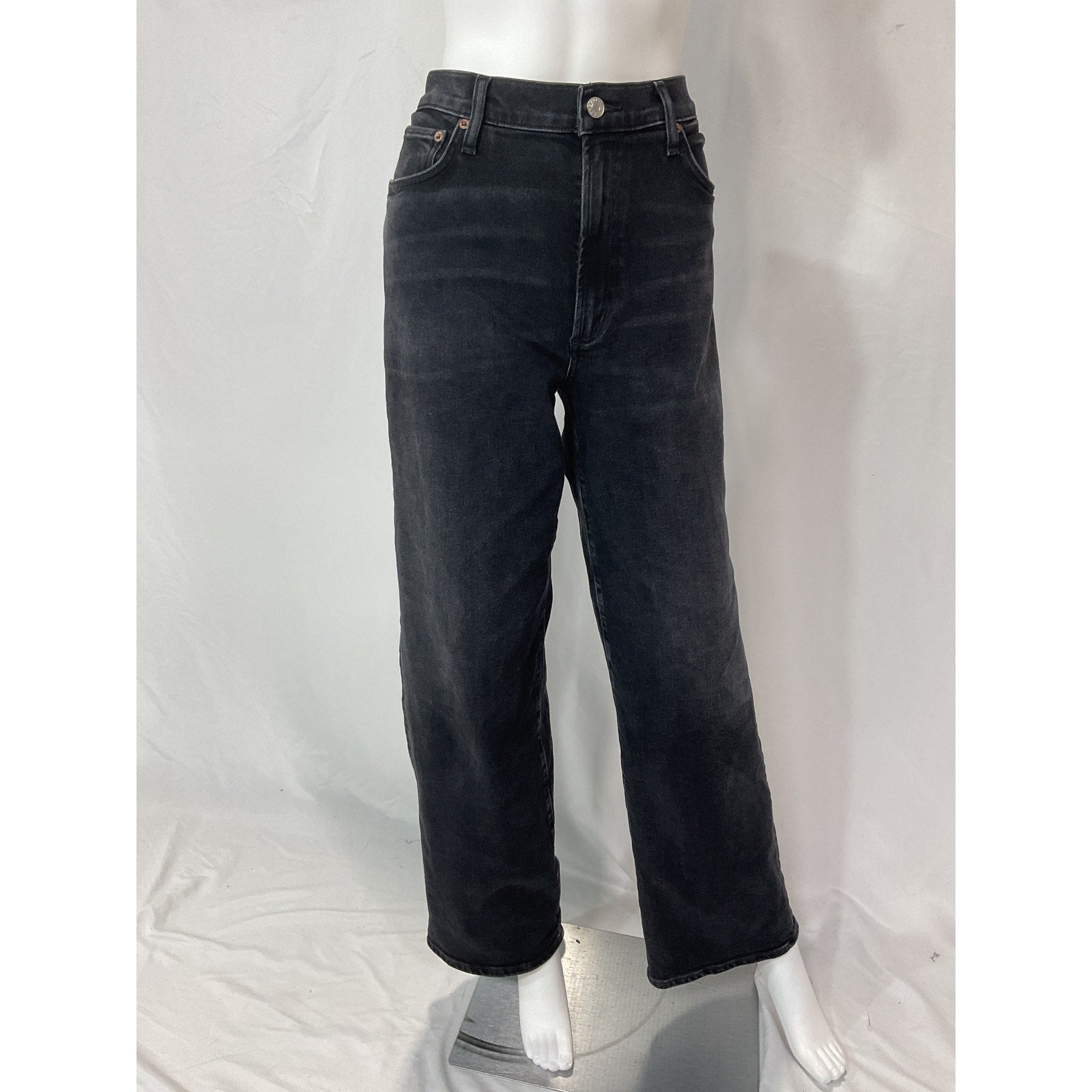 Agolde 'Harper' Black Straight Denim Jean  Size 30