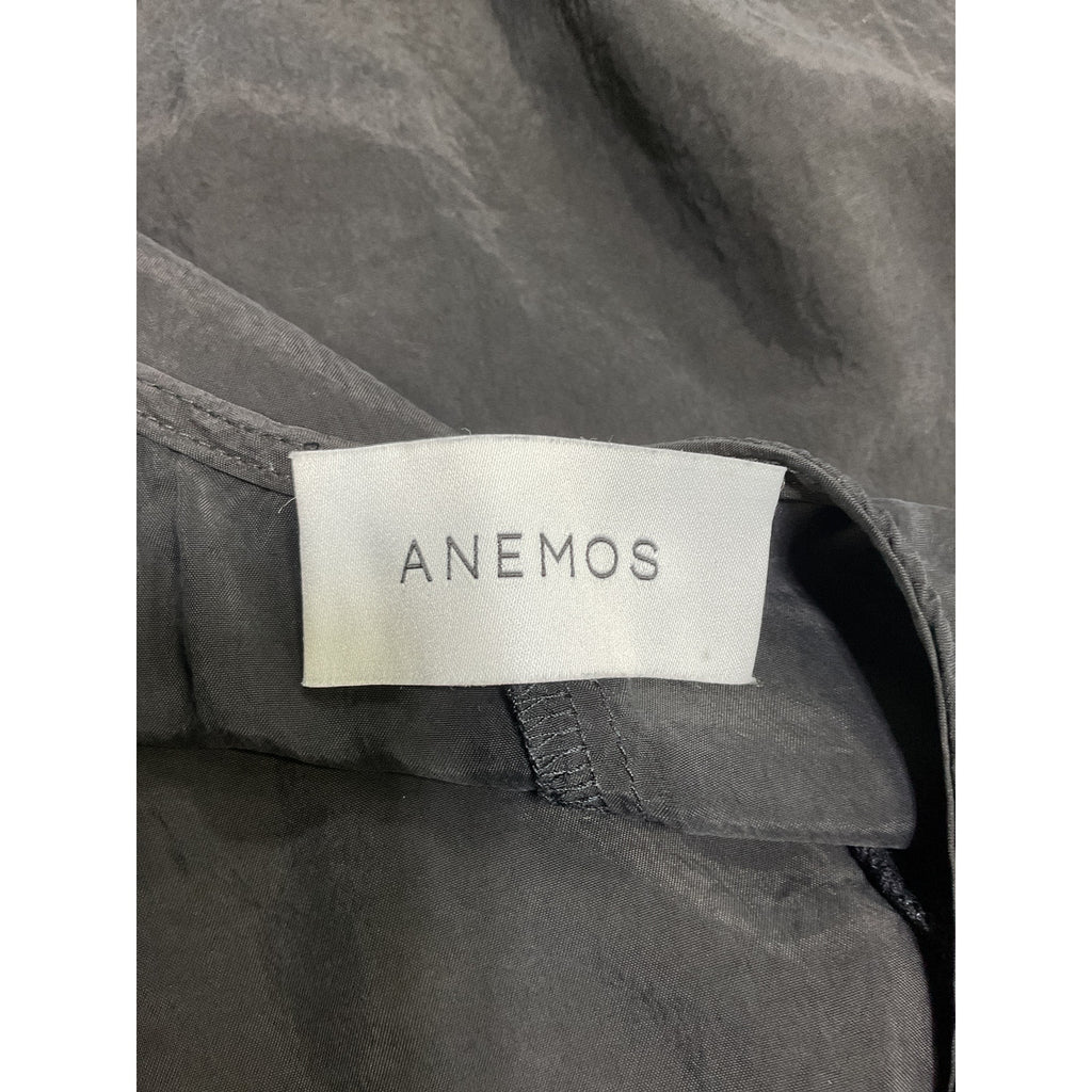 Anemos The D K Wrap Black Cupro Midi Dress Size S