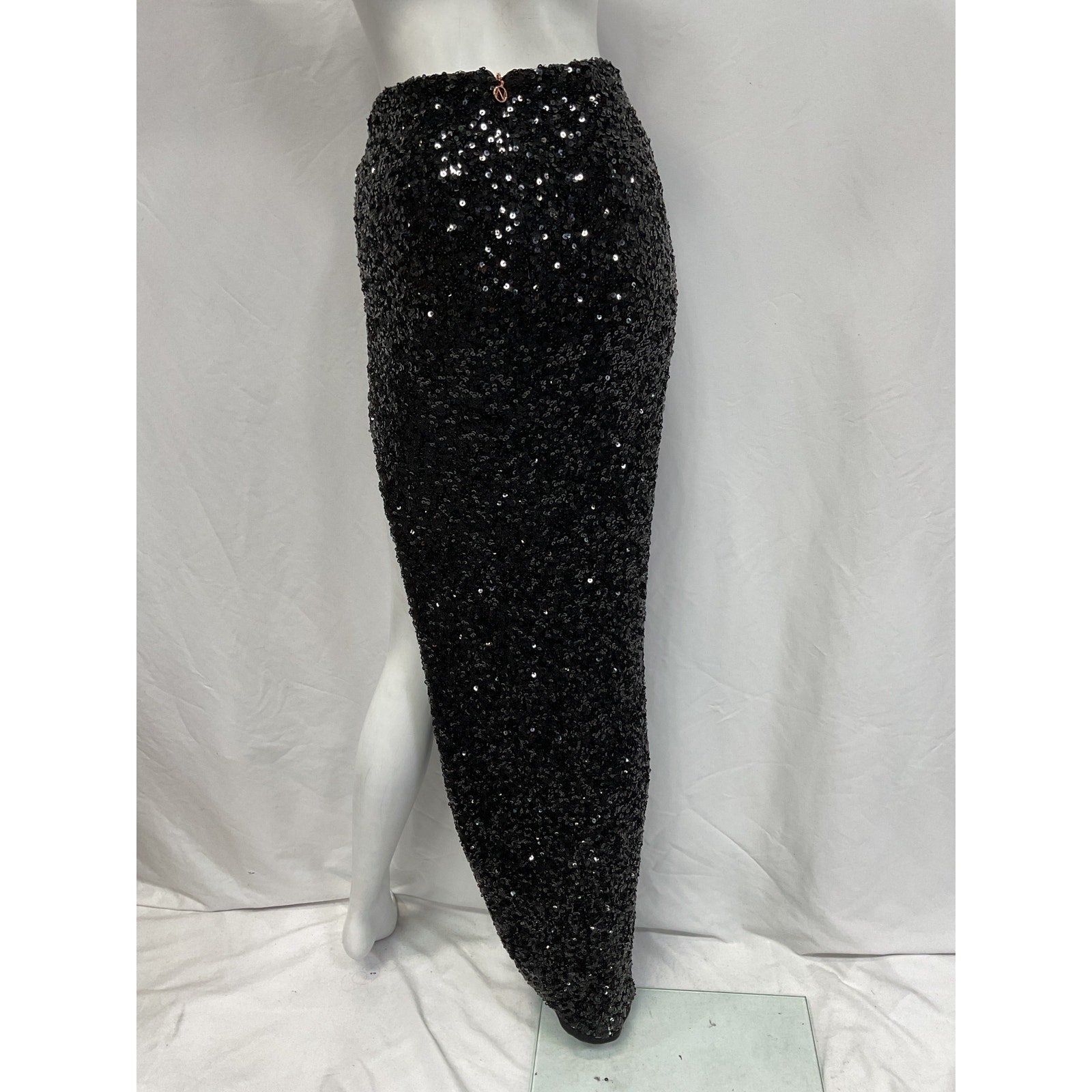 Nookie 'Smoke Show' Black Sequin Embellished Skirt Size S