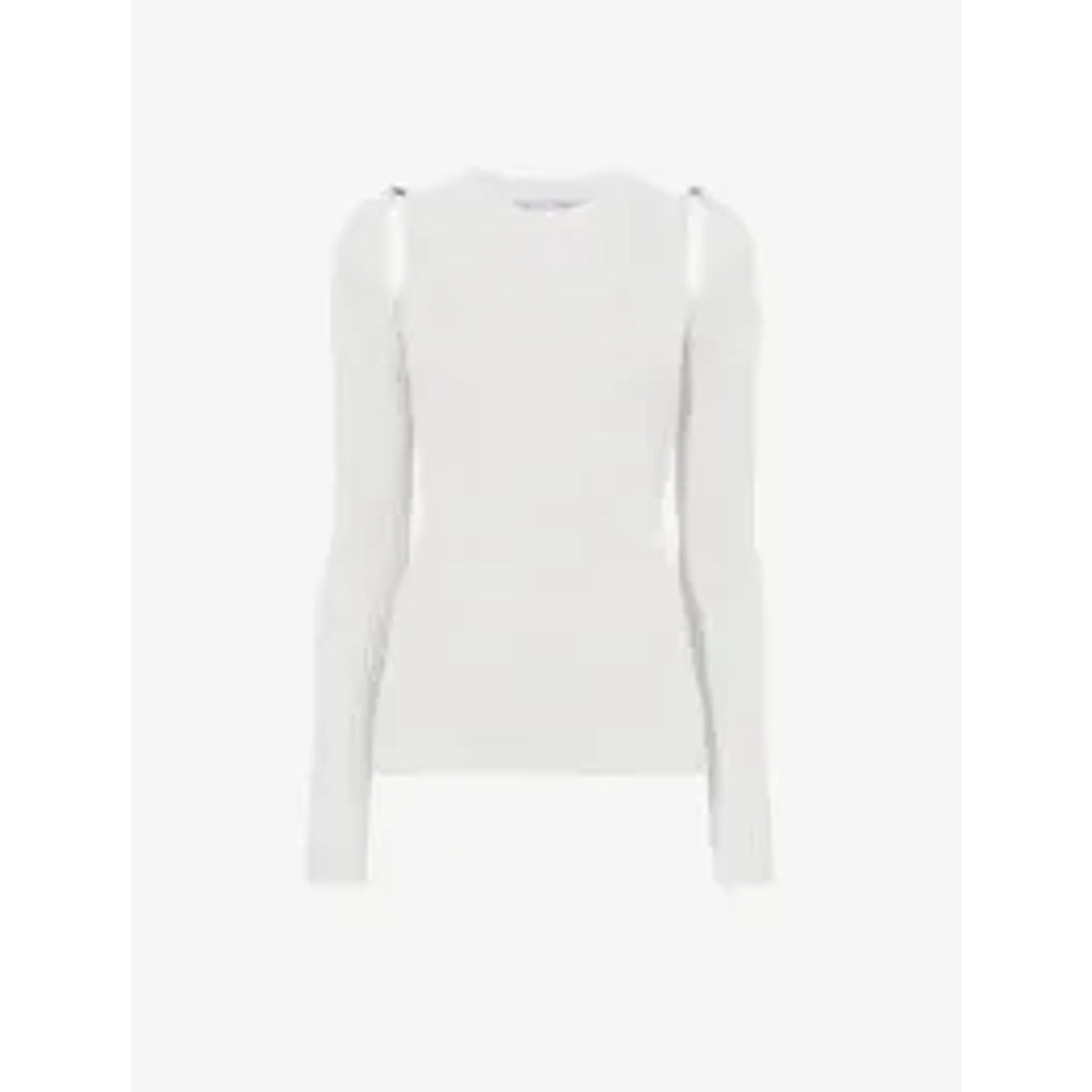 Proenza Schouler Cashmere Cream Cotton Button Sleeve Sweater Size XS