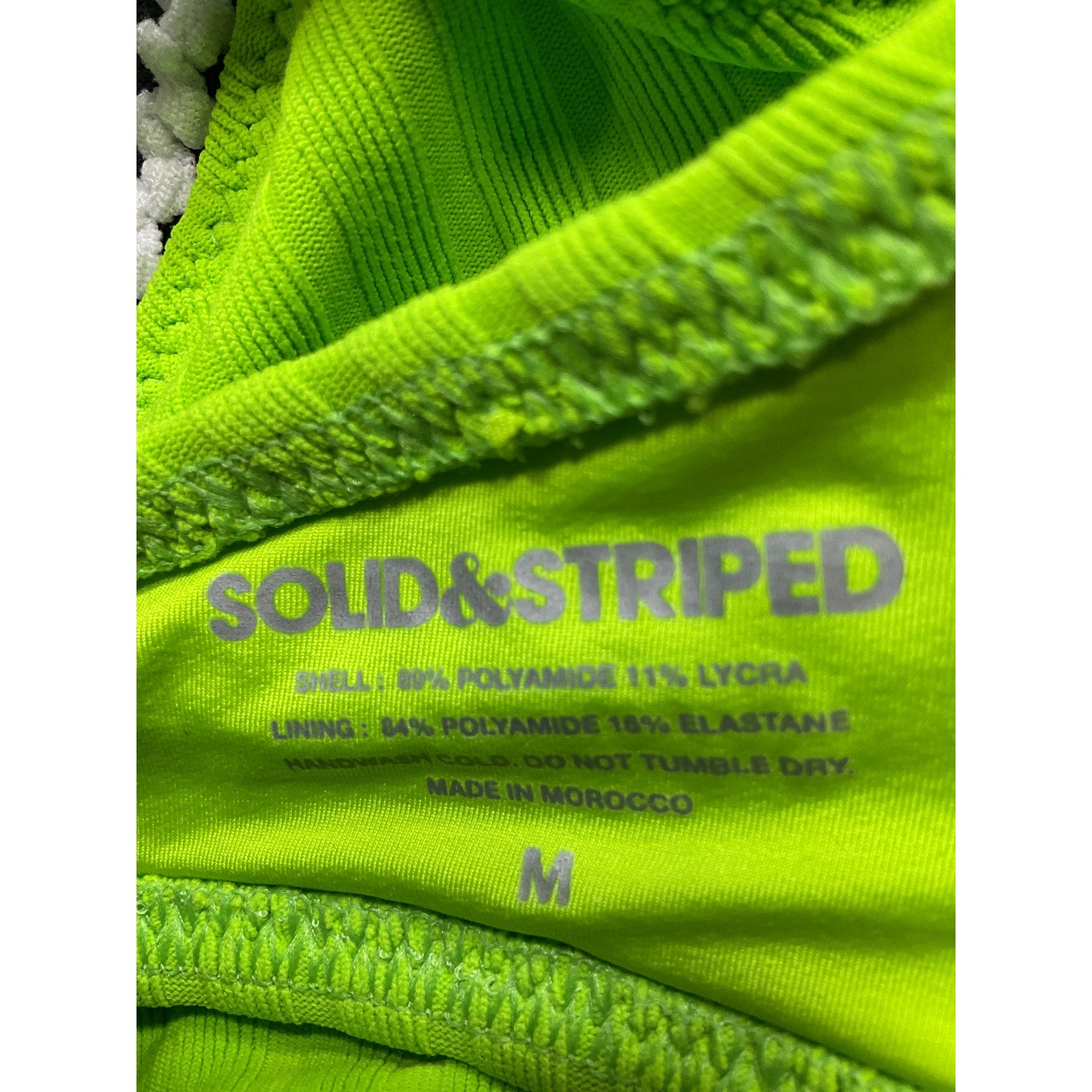 Solid & Striped 'The Daphne' Green Ribbed Top Size M