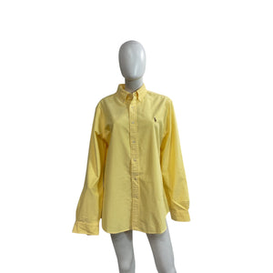Ralph Lauren Classic Yellow Oxford Button-Down Shirt Size Large
