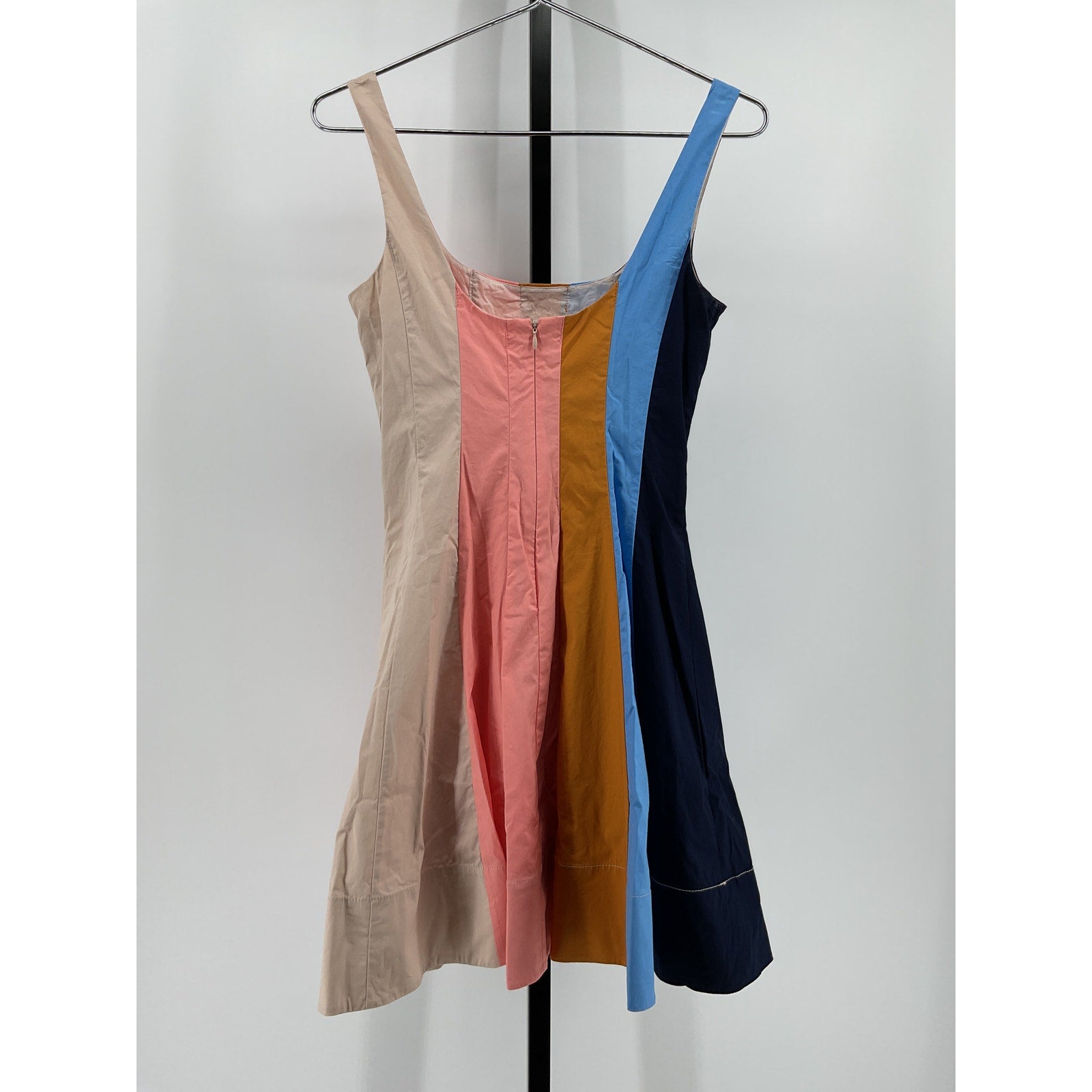 Staud Mini Wells Blue Cotton Dress Size 2