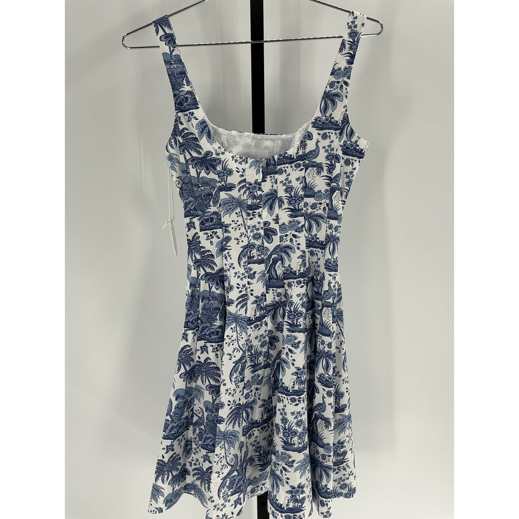 Staud Mini 'Wells' Blue Cotton Dress Size 00