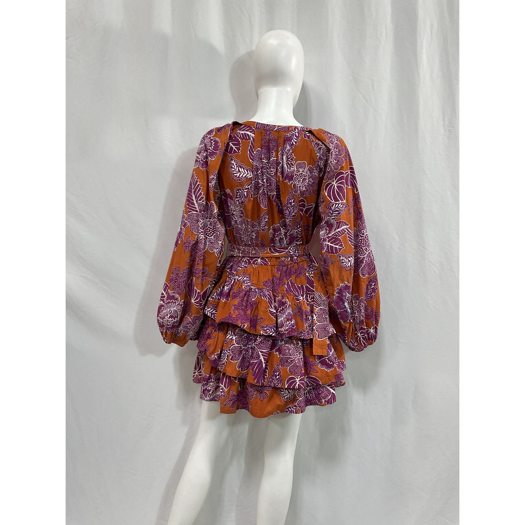 Love The Label 'Kiki' Orange Cotton Mini Dress Size S
