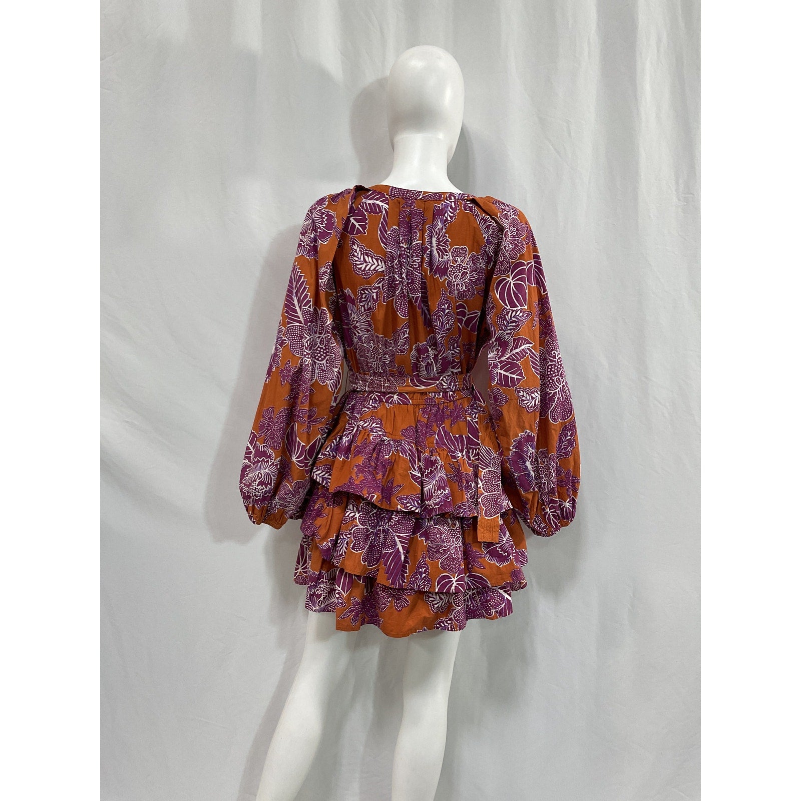 Love The Label 'Kiki' Orange Cotton Mini Dress Size S