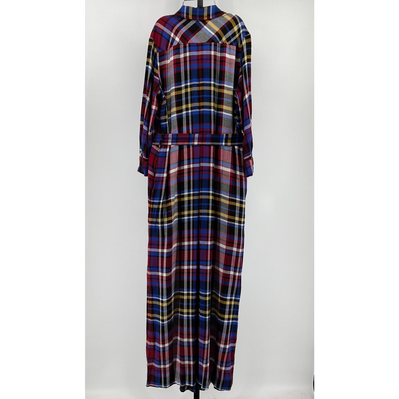 L'Agence 'Cameron' Blue Viscose Long Shirt Dress Size S