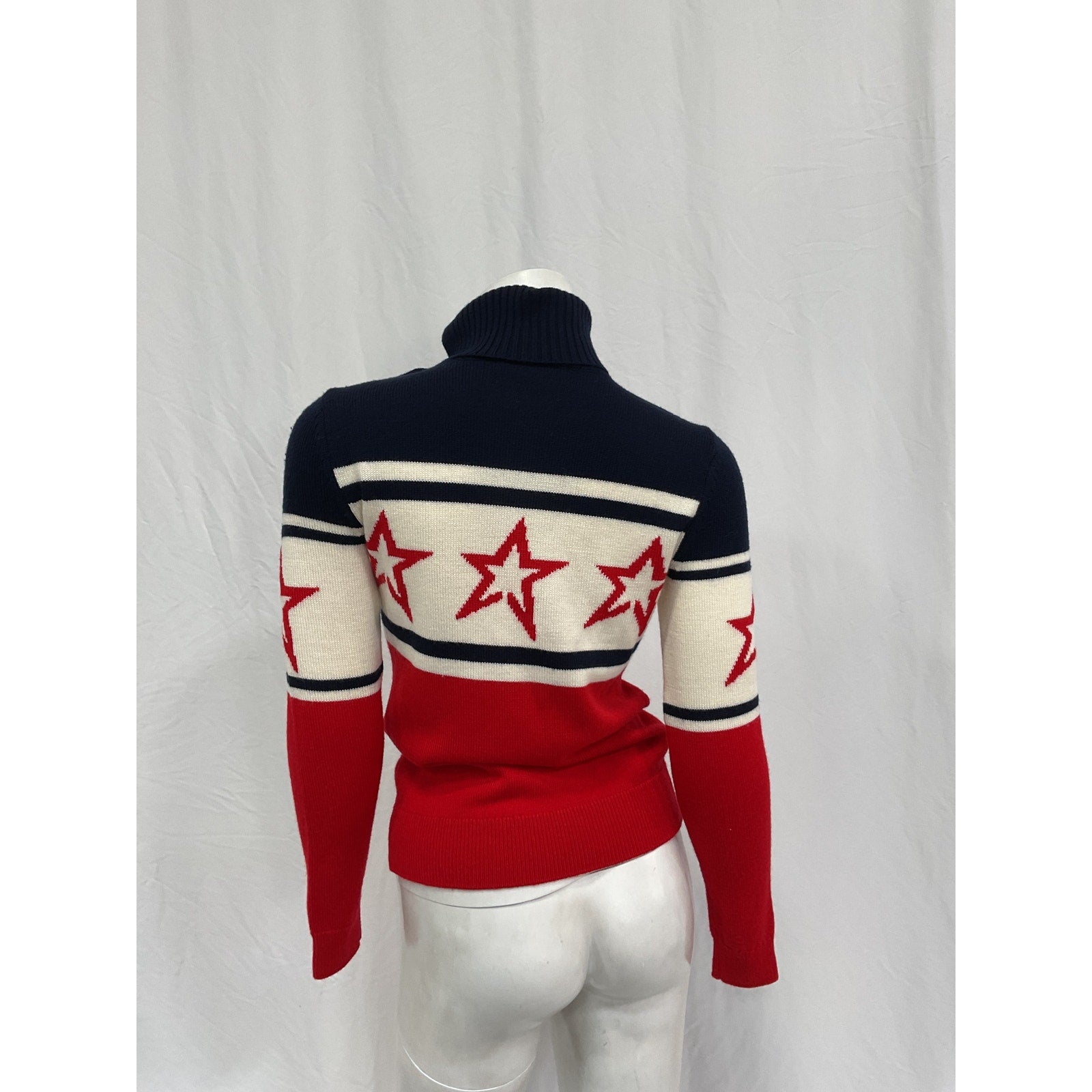 Perfect Moment Red Merino Wool Chopper Sweater Size XS