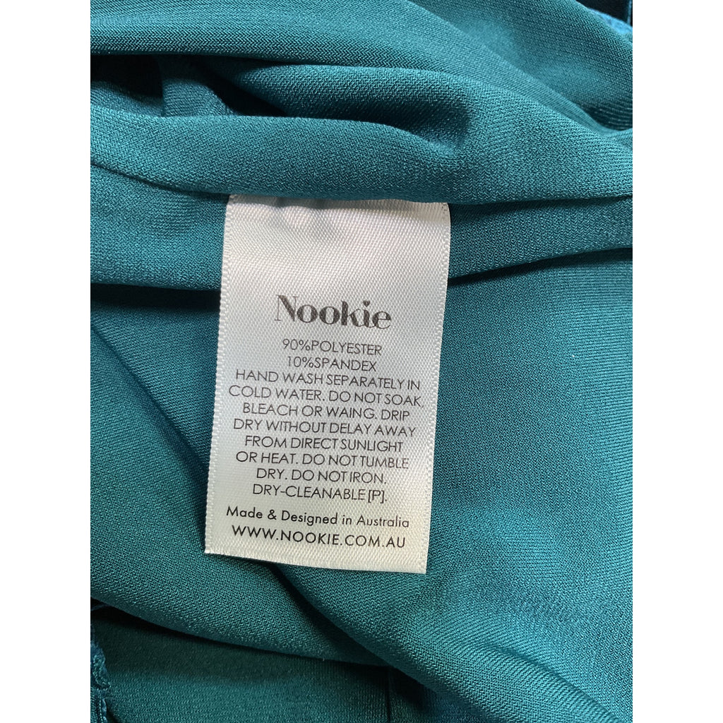Nookie 'Dejavu' Blue Velvet Cut Out Midi Dress Size S