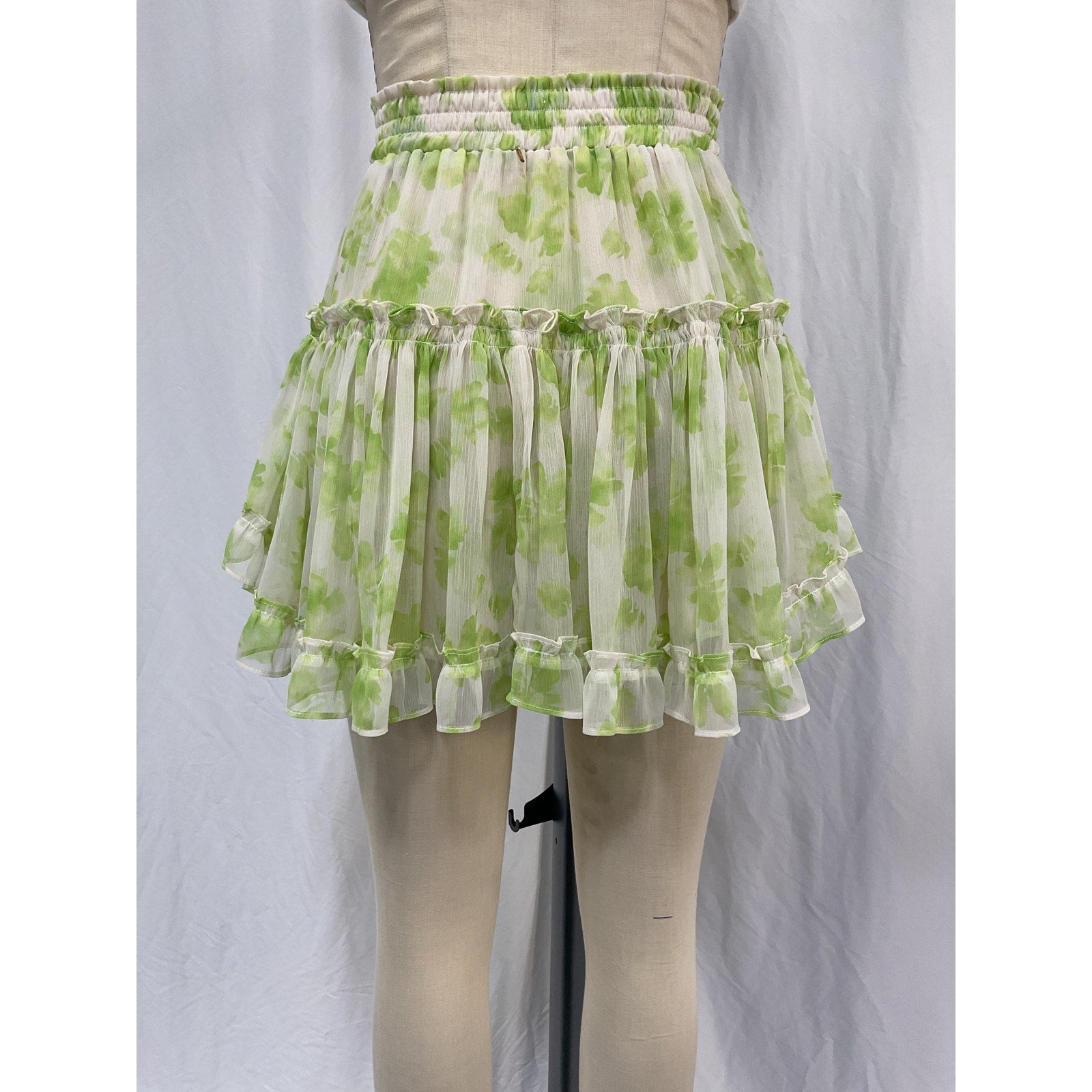 Misa Los Angeles 'Marion' Green Polyester Skirt Size M