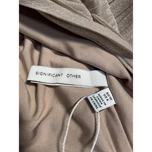 Significant Other Ruched Beige Nyah Dress Size 6 US / AU 10