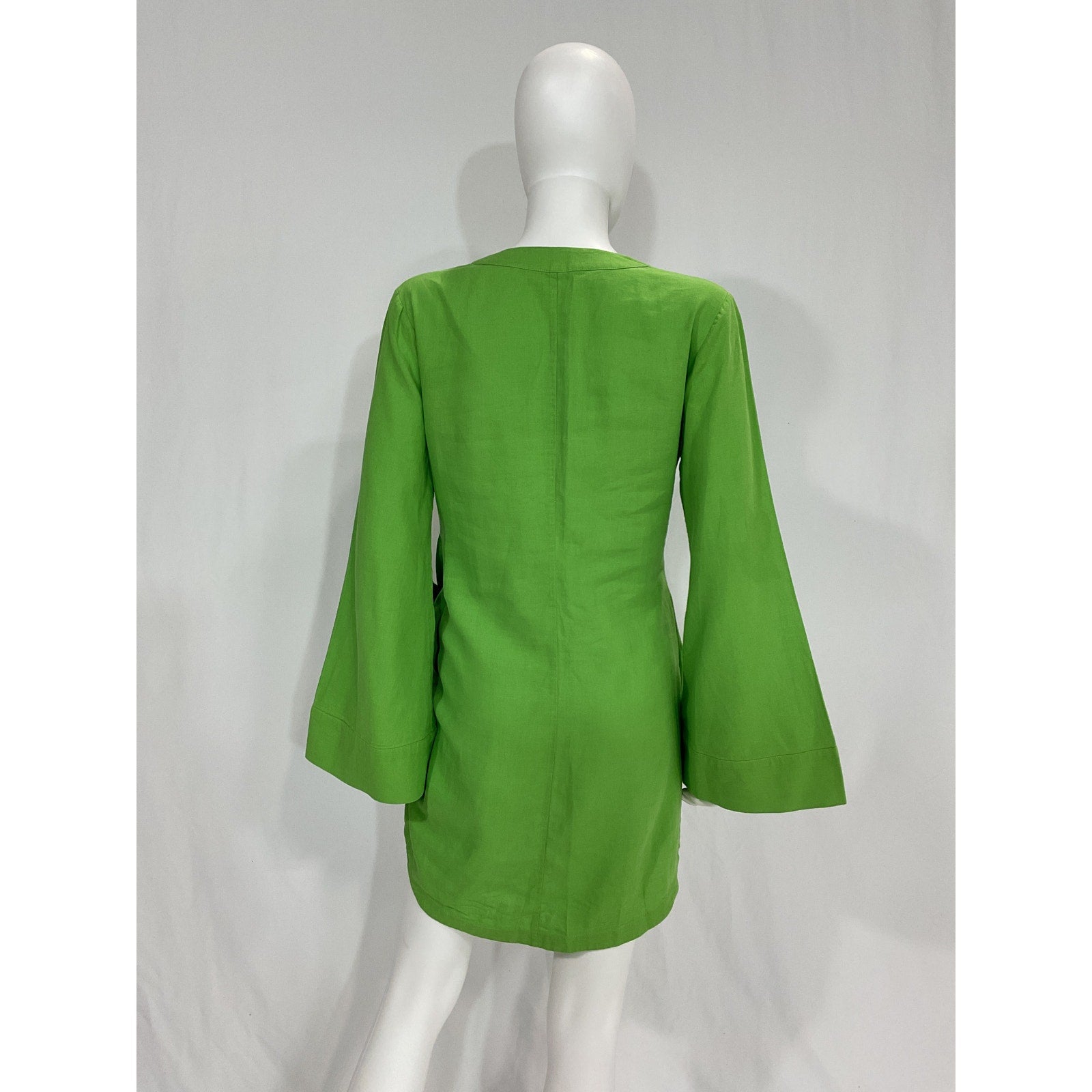 L'Academie 'Janeiro' Green Kimono Sleeve Mini Dress Size S