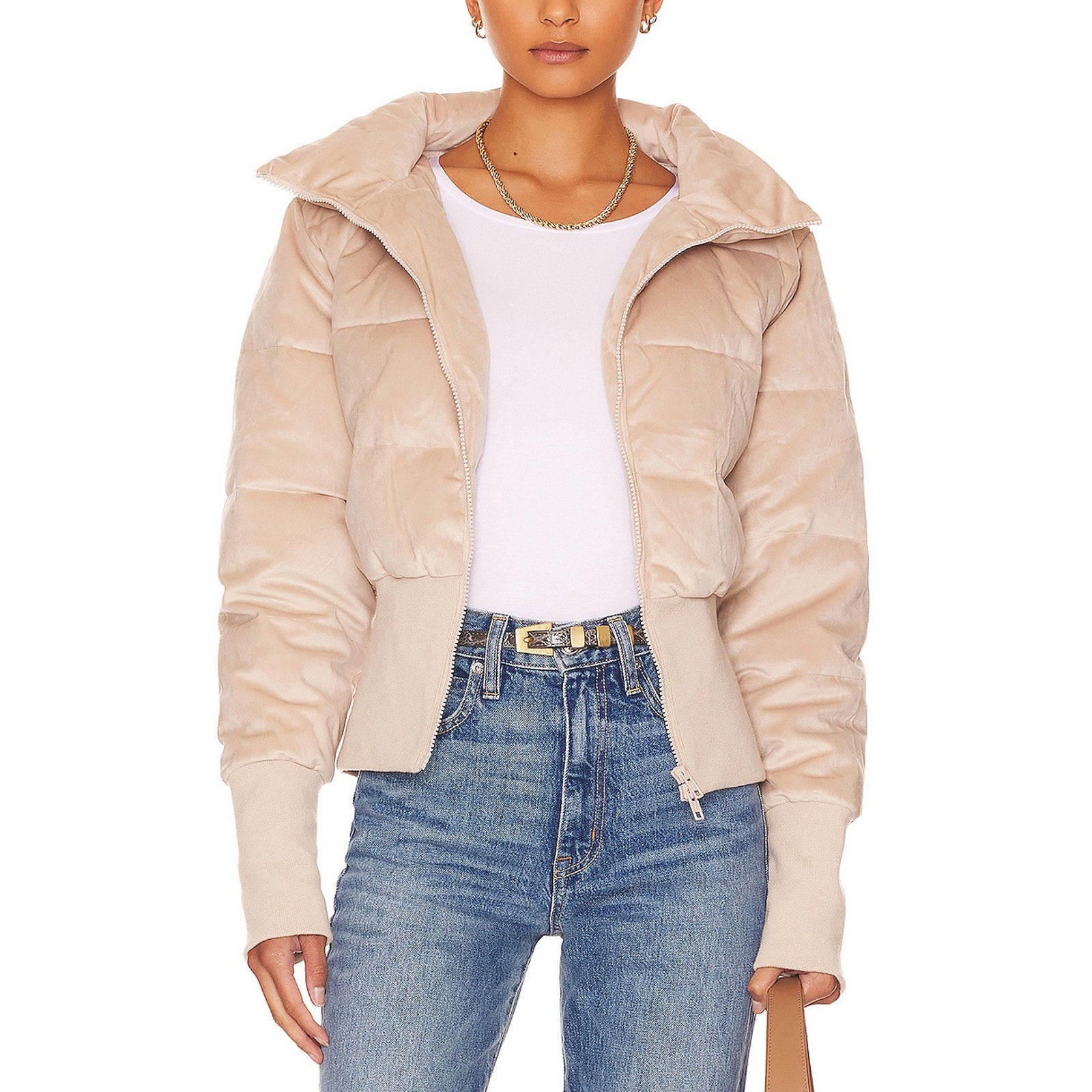 Unreal Fur New Amsterdam Tan Polyester Jacket Size XS