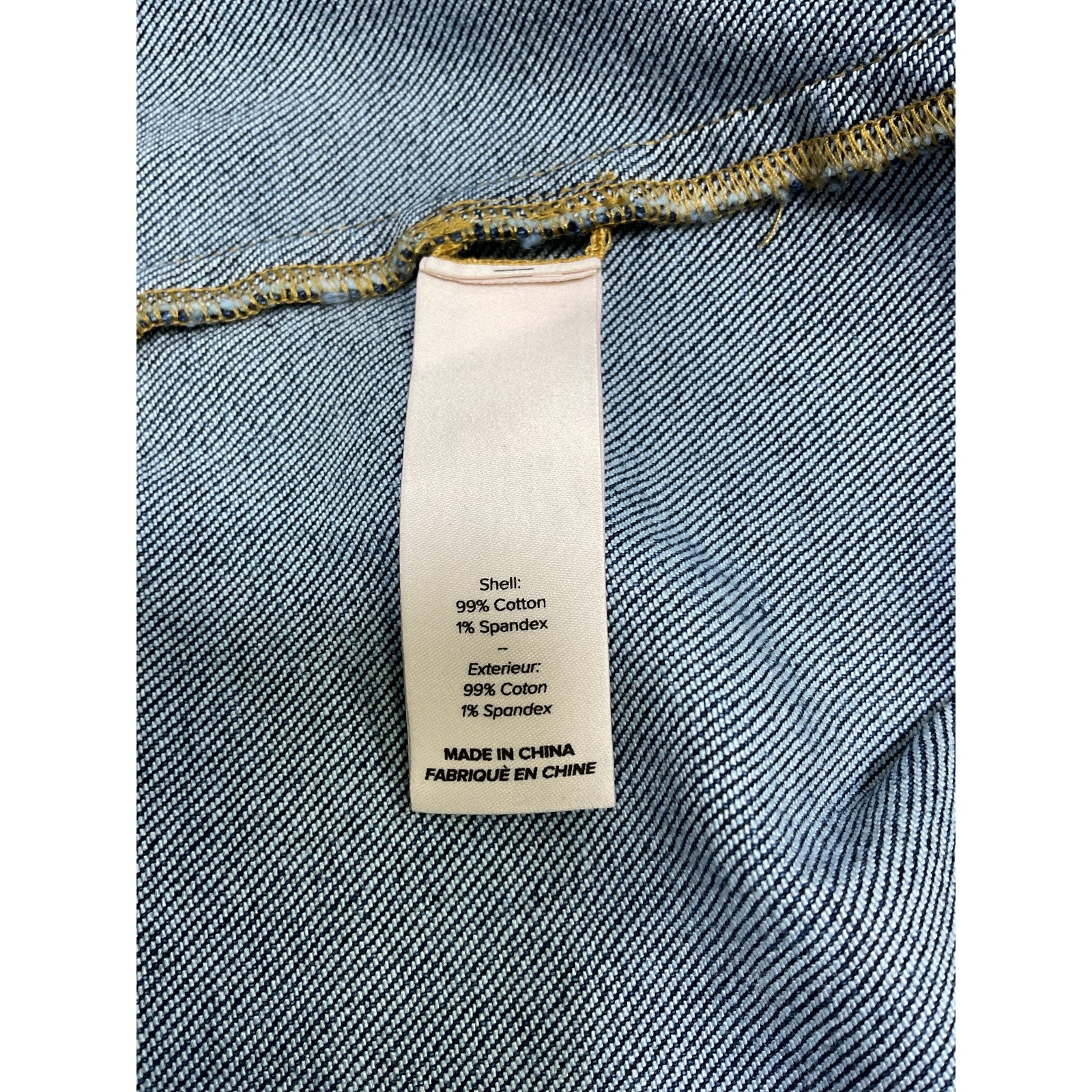 Cinq A Sept 'Holly' Blue Cotton Puff-Sleeve Denim Jacket Size S