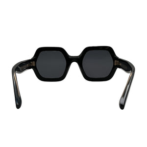 Isabel Marant Sleek Black Hexagon-Frame Acetate Sunglasses