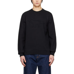 Maison Kitsuné Contour Black Fox Sweatshirt Size S NWT