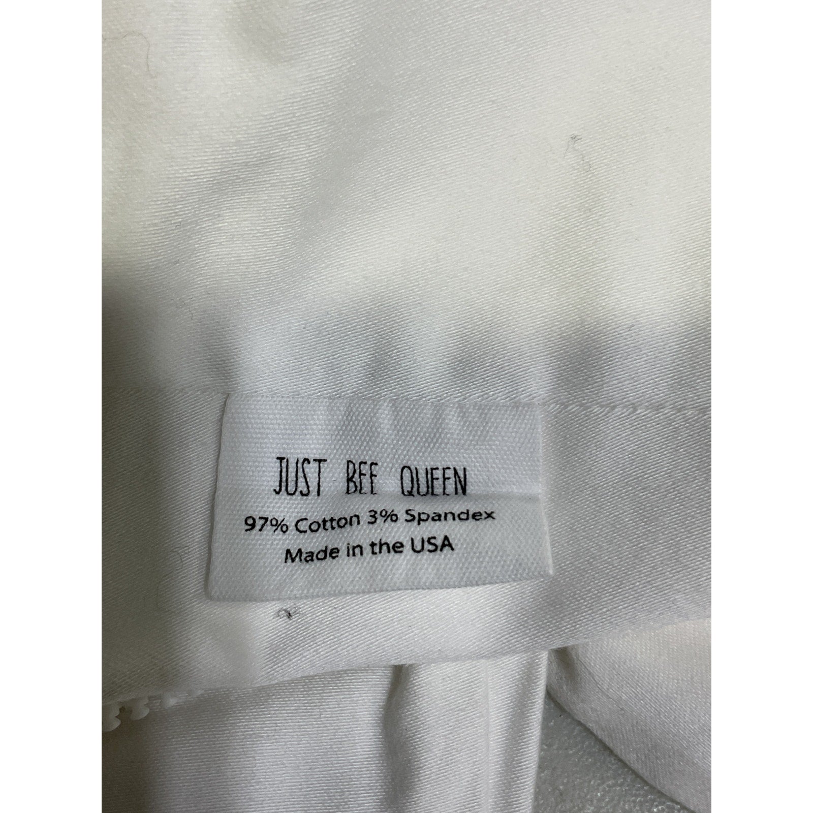 Just Bee Queen 'Orchid' White Off Shoulder Bow Detail Twill Top Size XS