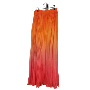 Rococo Sand Ombre Orange Georgette Maxi Skirt Size S