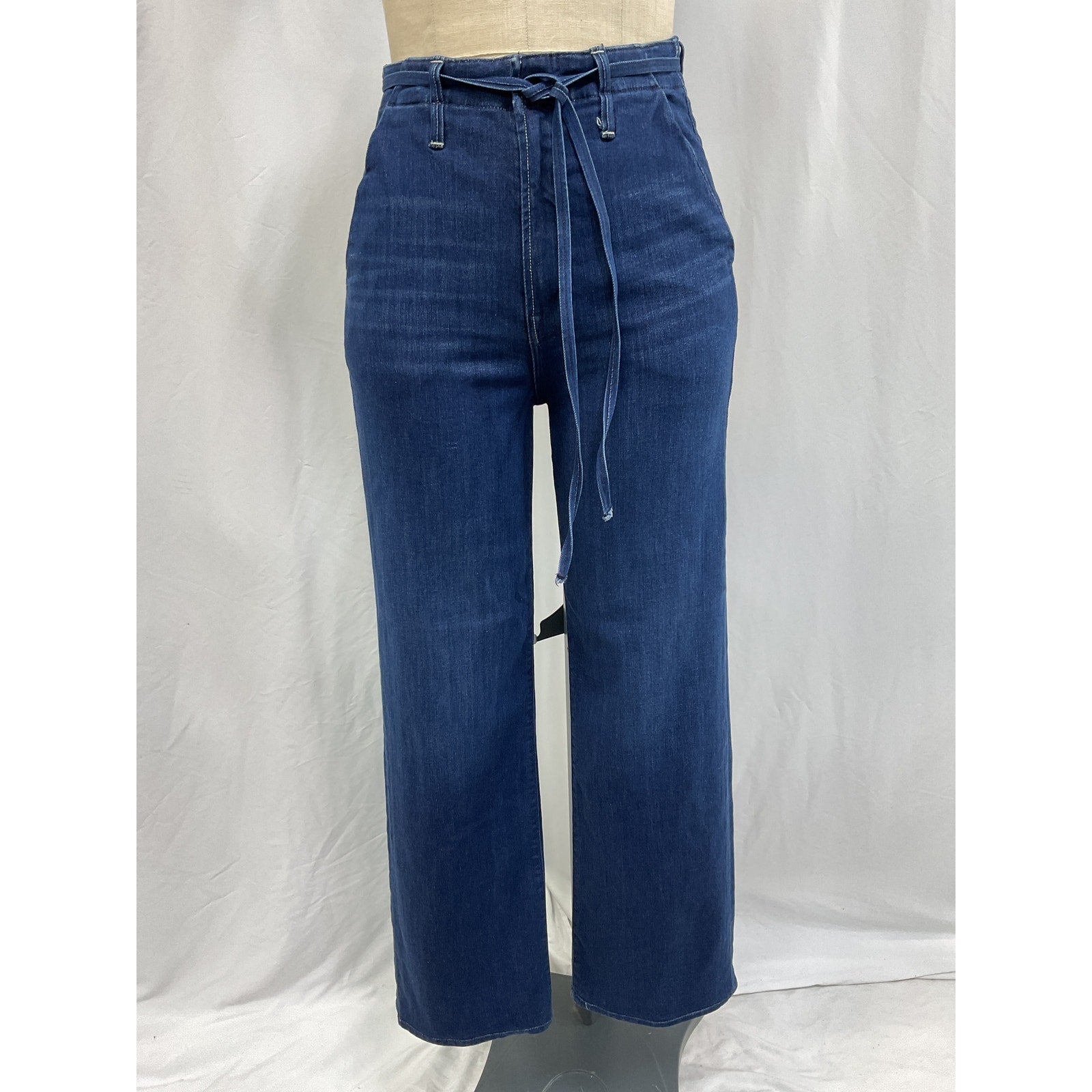 Mother 'The Tied Up Maven' Blue Prep Heel Size 25