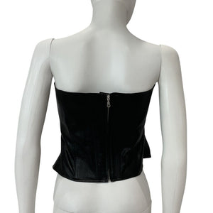 Miaou Sleek Black Leia Corset Top Size L