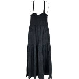 L*Space Smocked Black Mallorca Maxi Dress Size M
