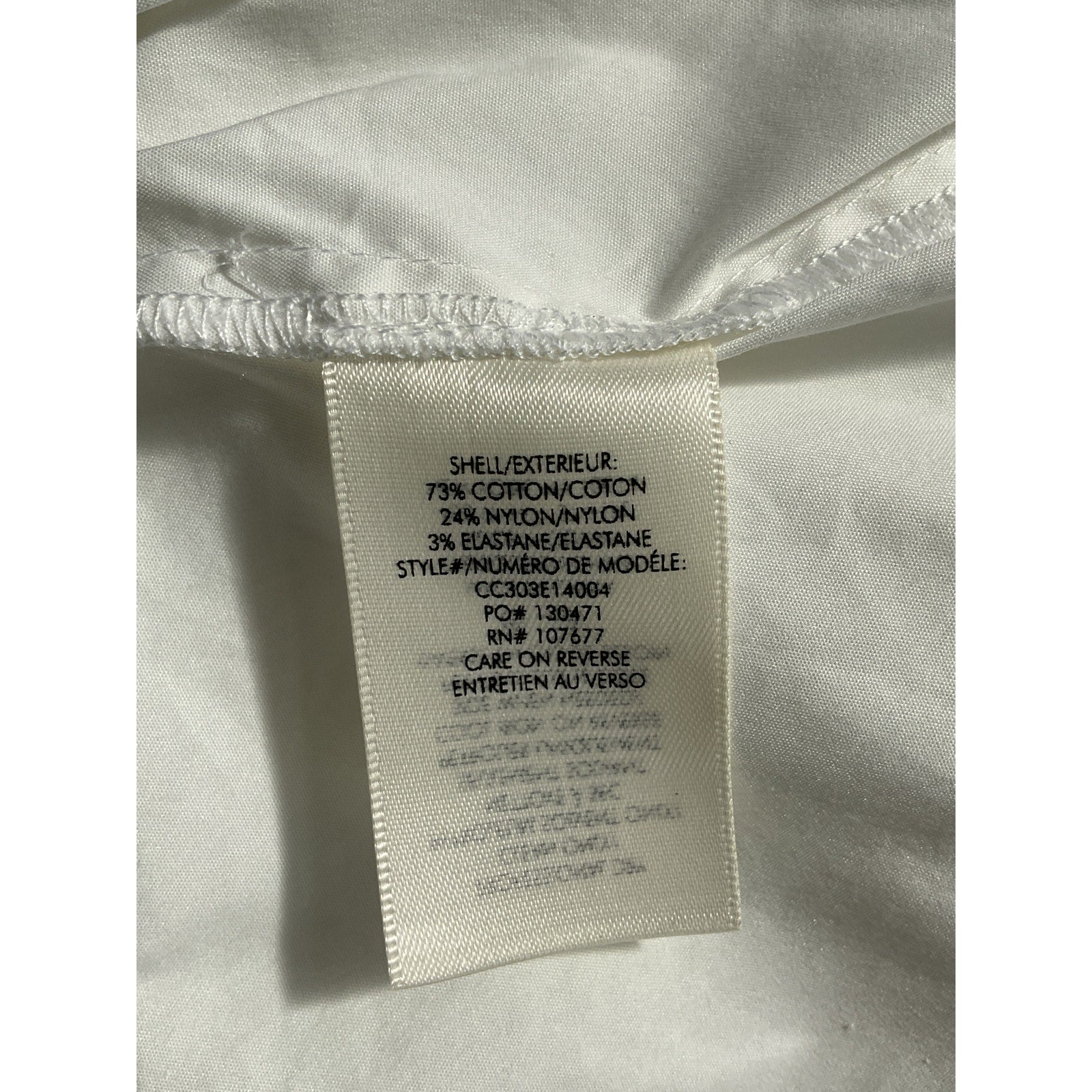 Alice + Olivia 'Finely Emb' White Button Down Long Sleeve Blouse Top Collar Shirt Size XS