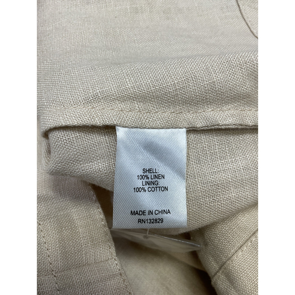 L'Academie 'Josefin' Beige Linen Blouse Size XS