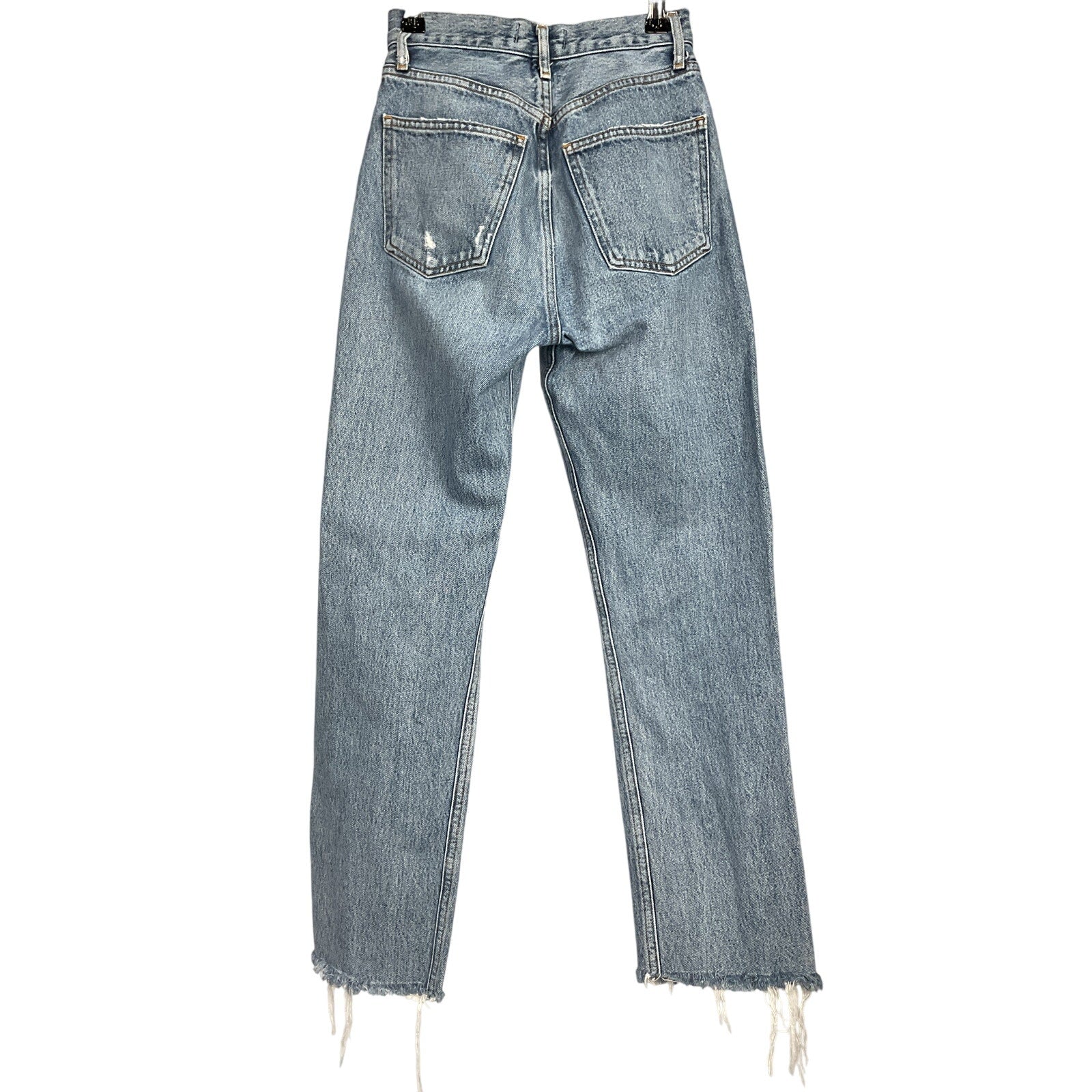 Agolde 'Lana' Blue Cotton Mid Rise Vintage Straight Jeans Size 23