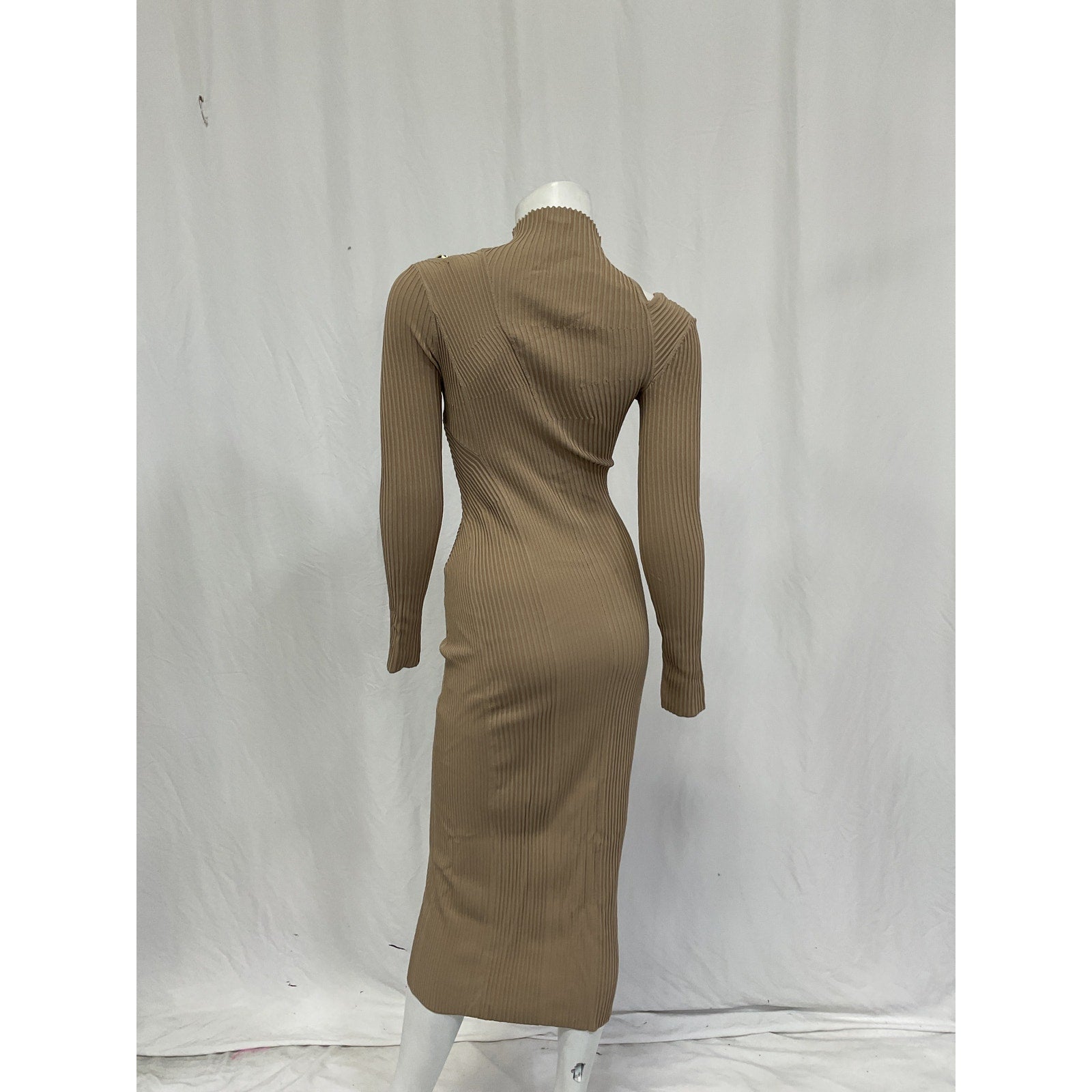 Cult Gaia 'Alyssa' Grey Viscose Knit Dress Size S