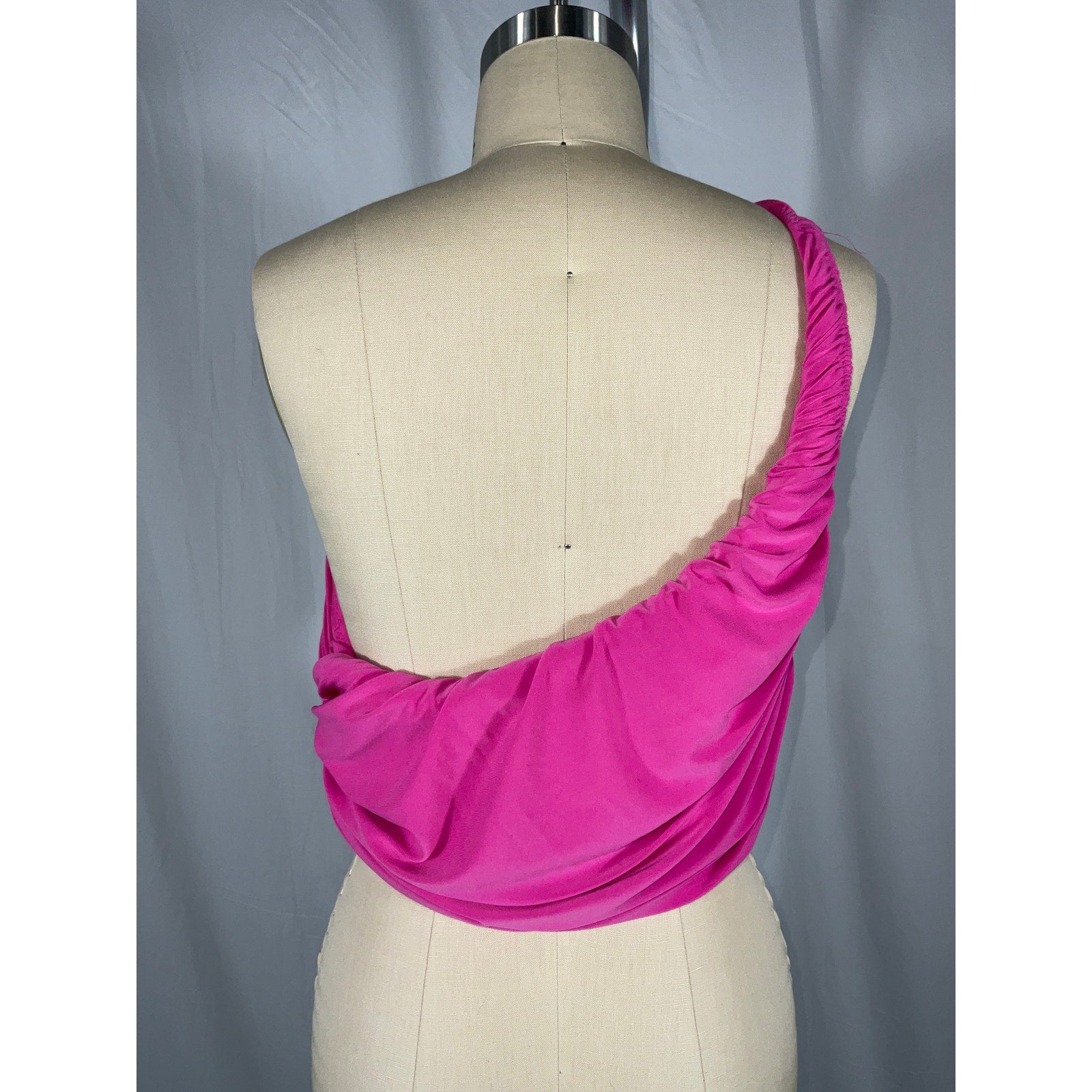 Norma Kamali 'Diana' Pink Polyester Top Size M