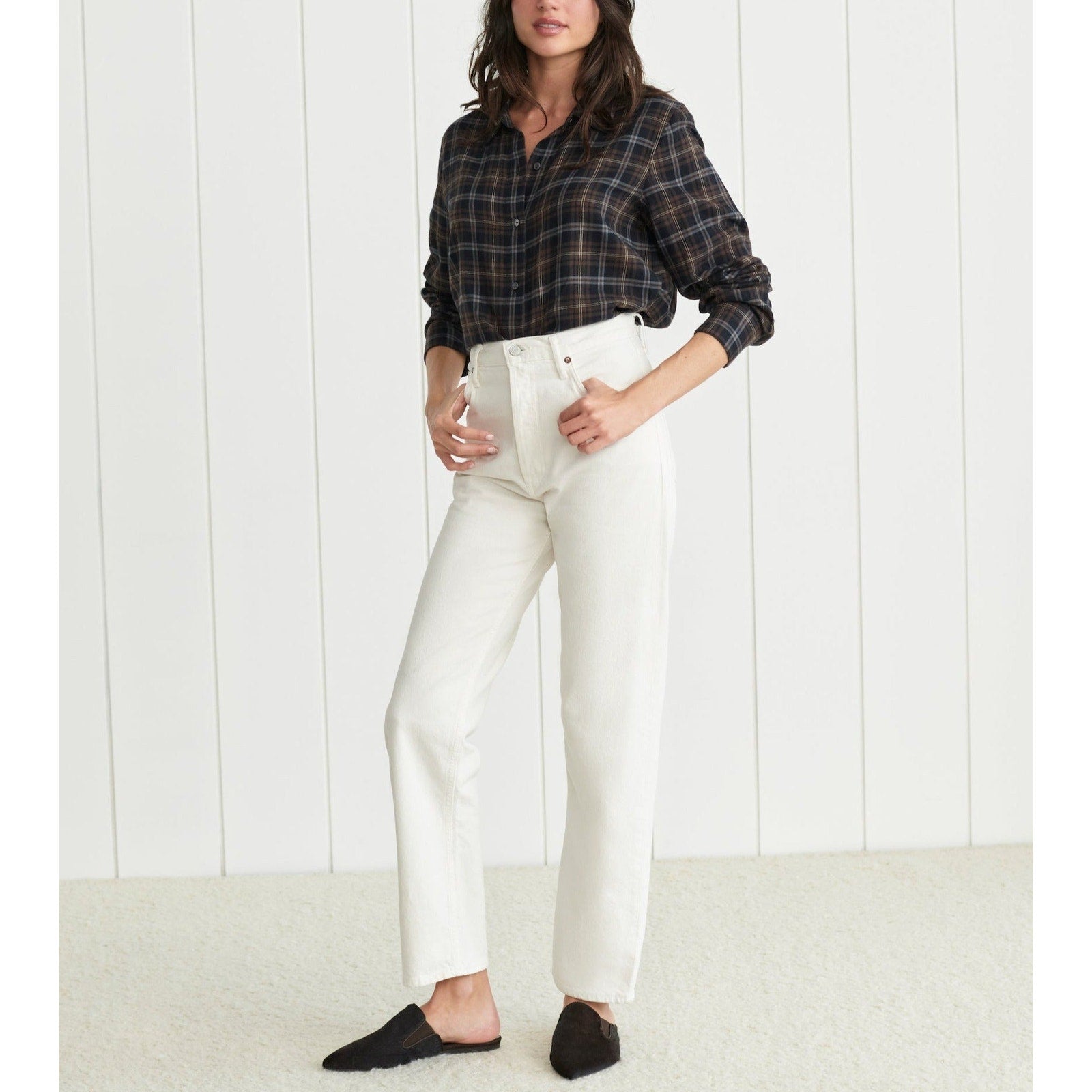 Jenni Kayne '90�s' White Pinch Waist Denim Jean Size 29