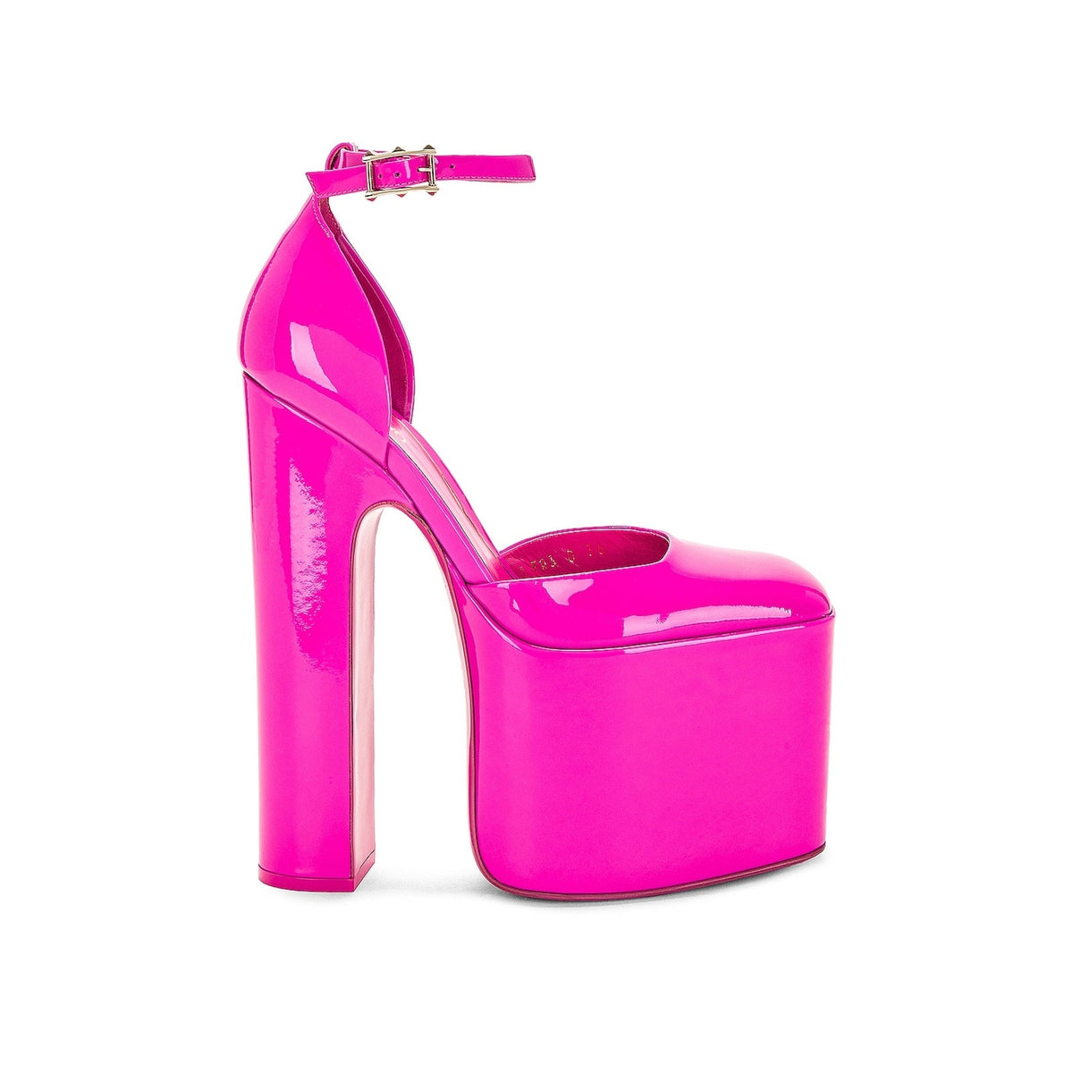 Valentino Patent Pink Disco Box Platform Heels Size 39.5 IT / US 9.5