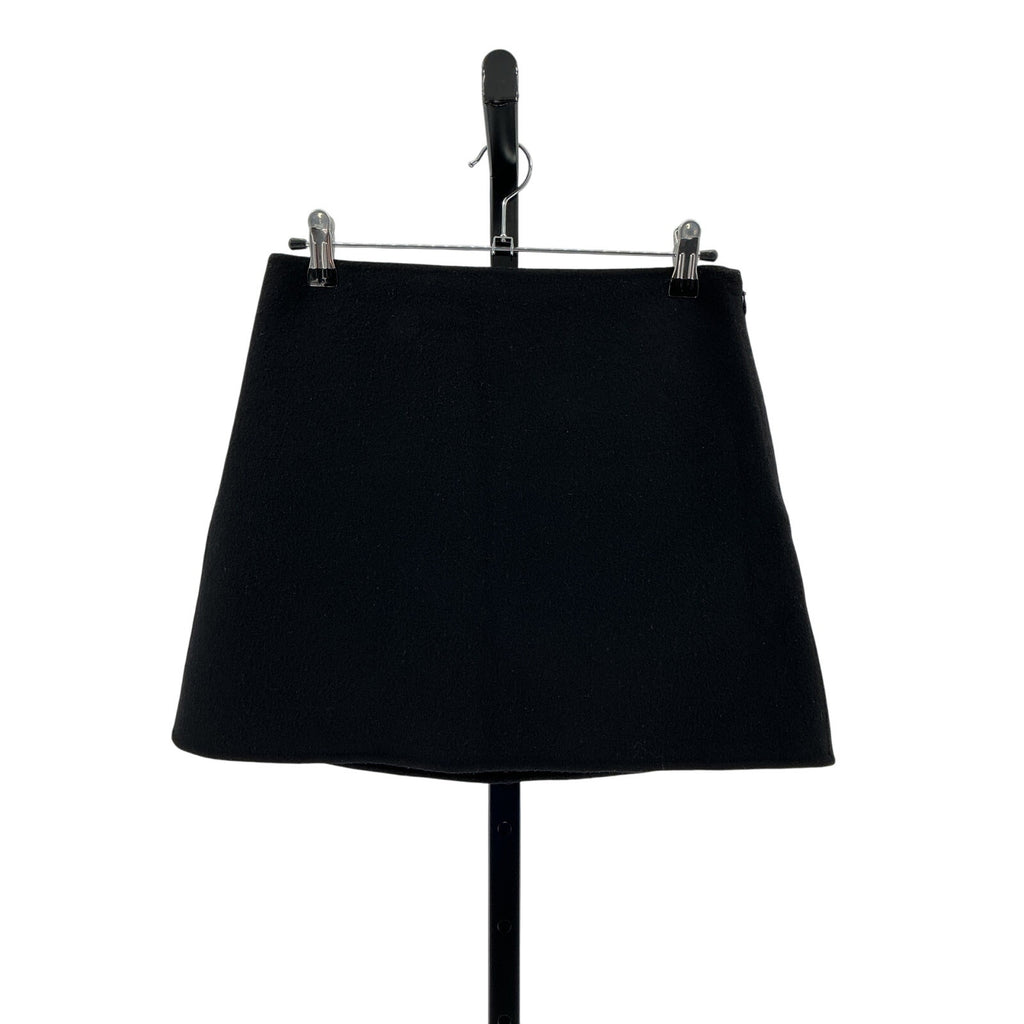 Theory High-Waist Black Wool Mini Skirt Size 2
