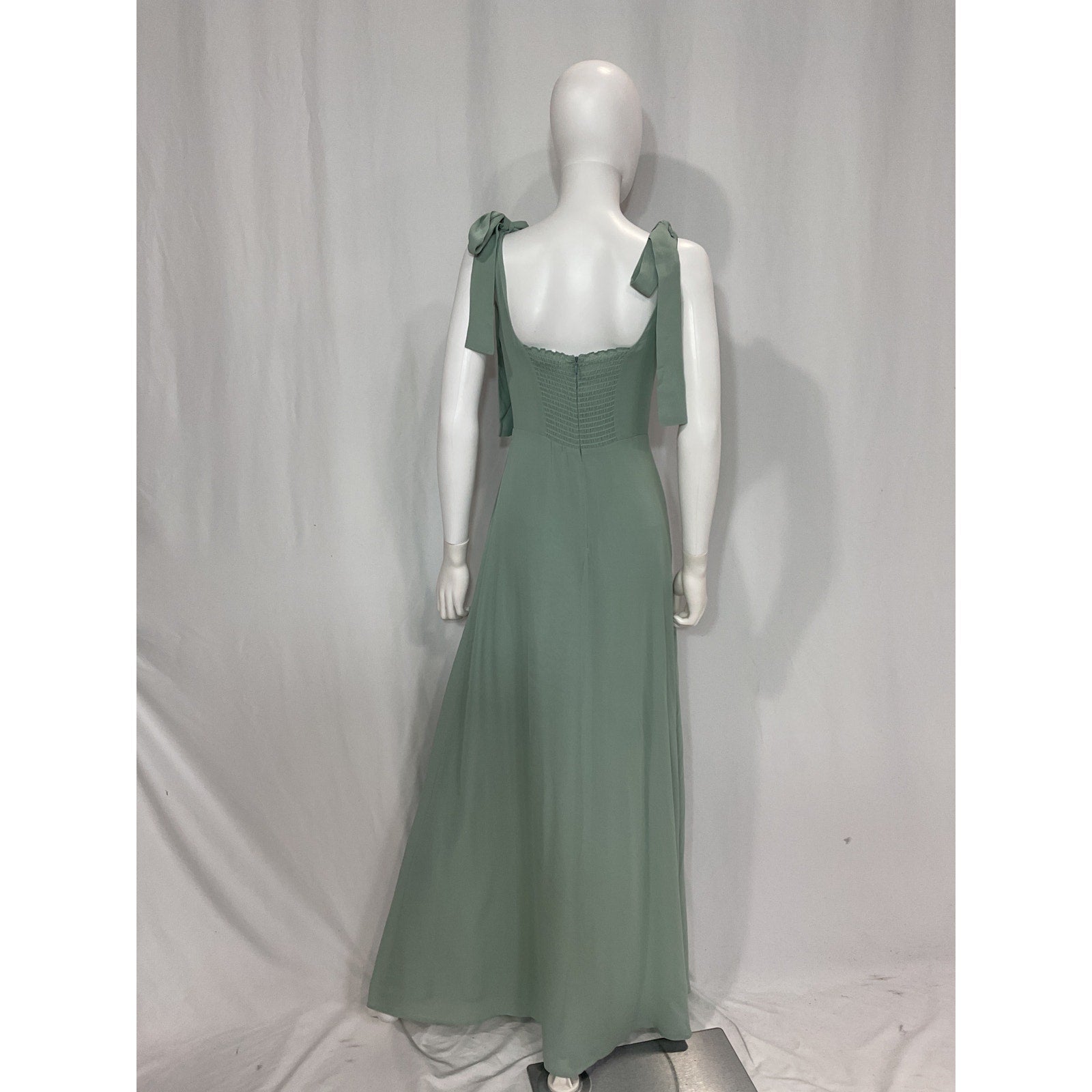 Reformation 'Westerly' Green Square Neck Dress Size 0