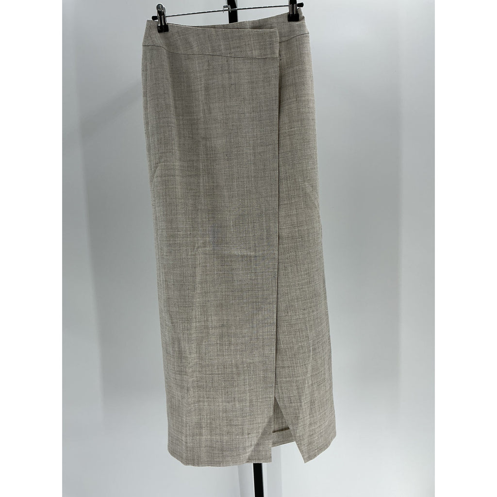 R�he 'Overlap' Grey Viscose Skirt Size 36