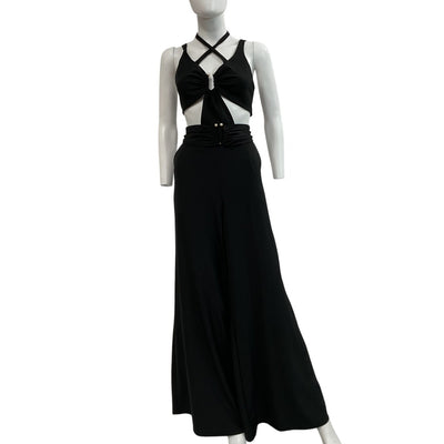 Patbo Sleek Black Cutout Jumpsuit Size 10