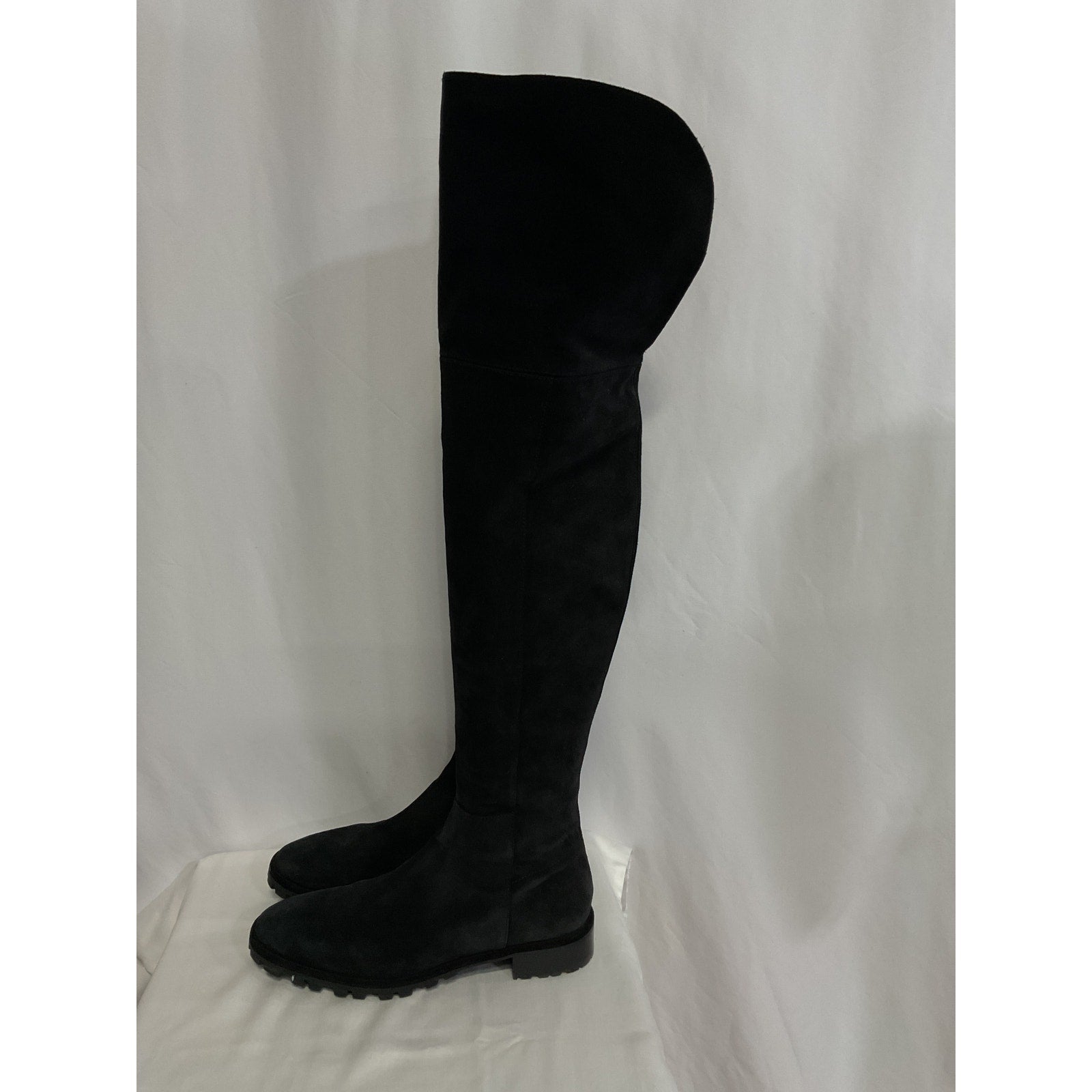 Stuart Weitzman 'Amber' Black Suede Leather Over-The-Knee Boots Size 8