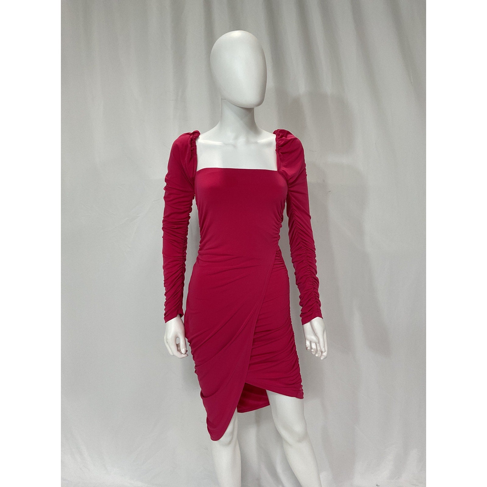 Michael Costello 'Ashley' Pink Midi Asymmetric Dress Size XS