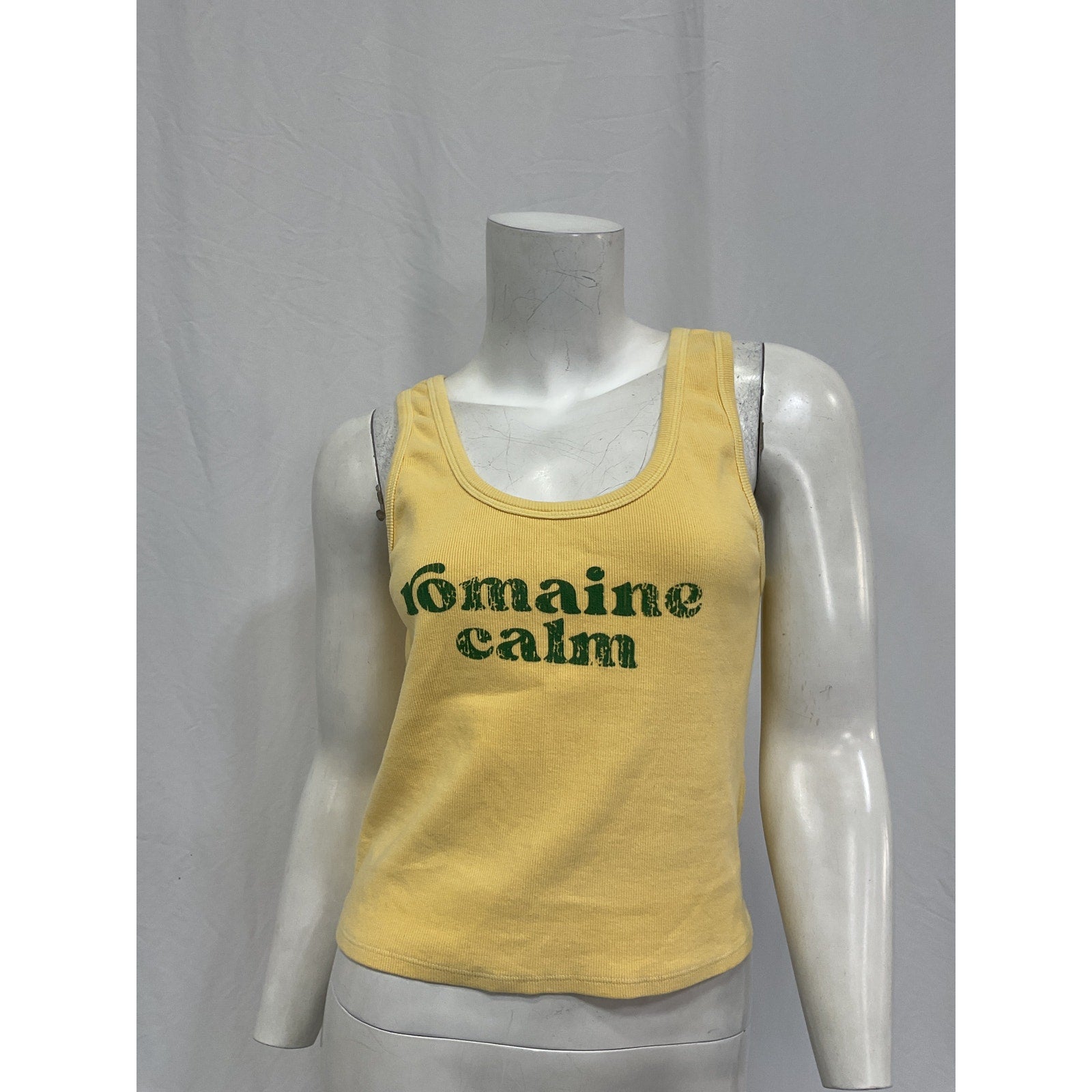 Mother 'The Yippie' Beige Cotton Tank Top Size S