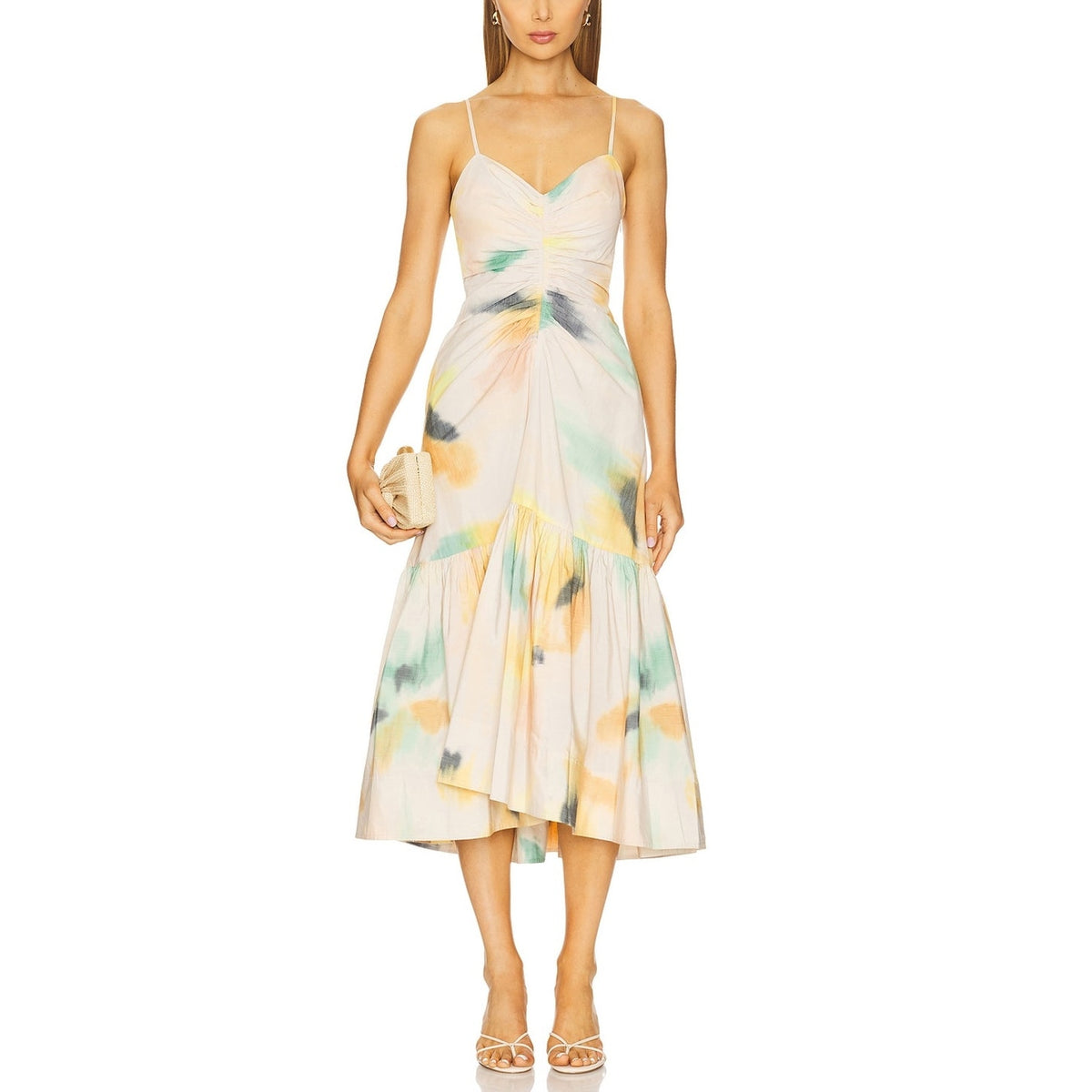 A.L.C. Ruched Multicolor Lindsey Dress Size 4